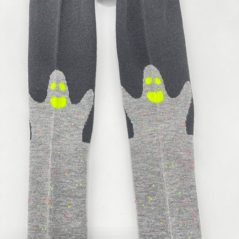 Petra Girls Green&Gray Cotton Knit Tights