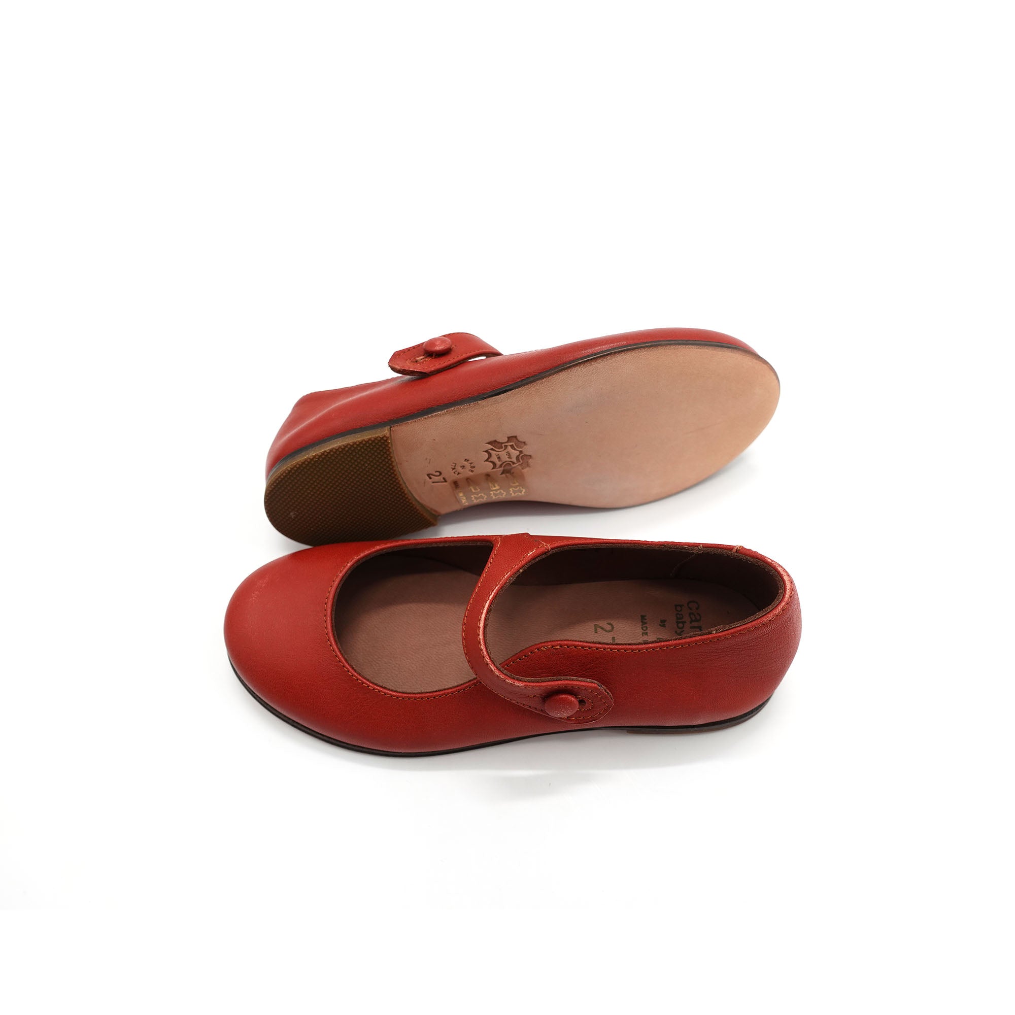 Girls Red Leather Shoes