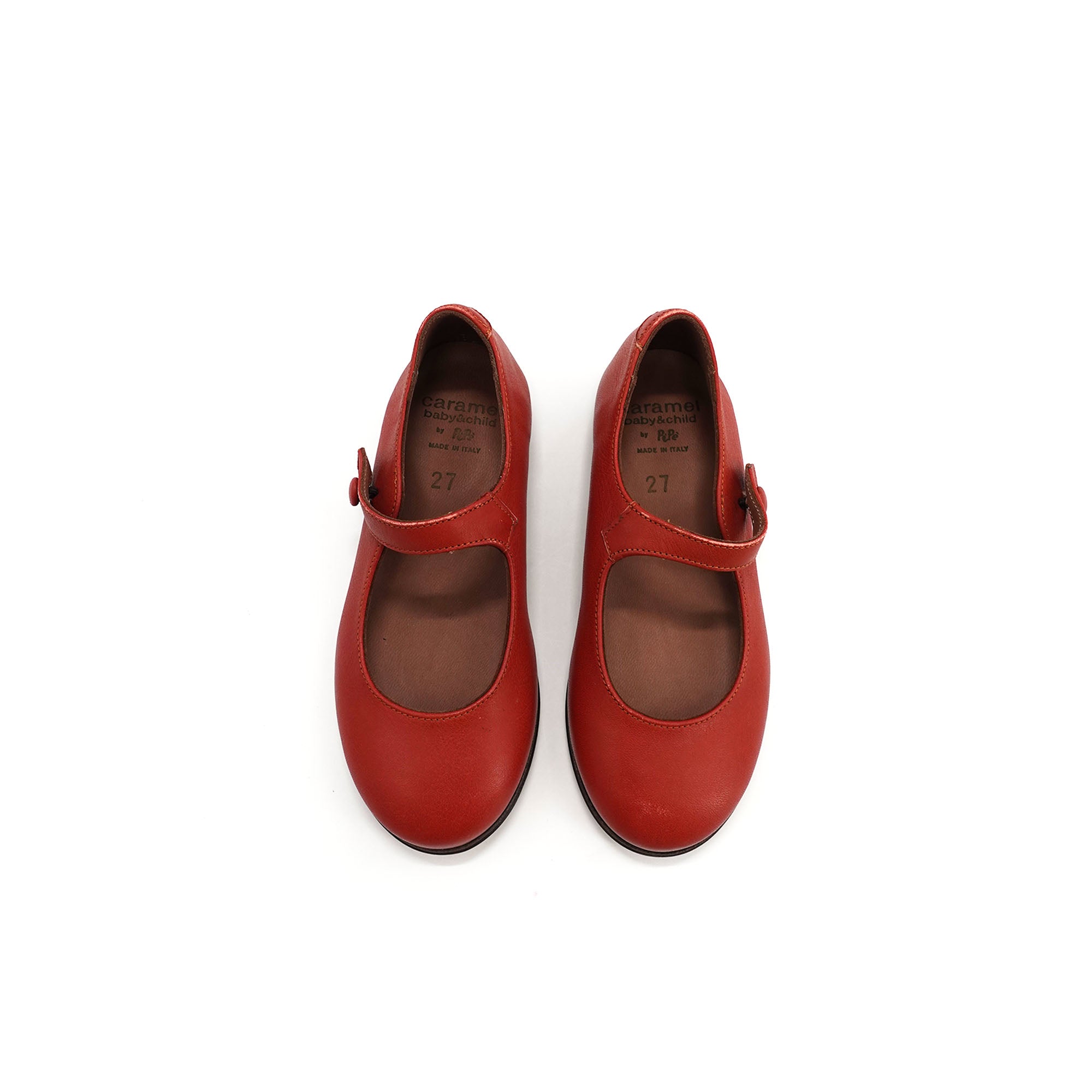 Girls Red Leather Shoes