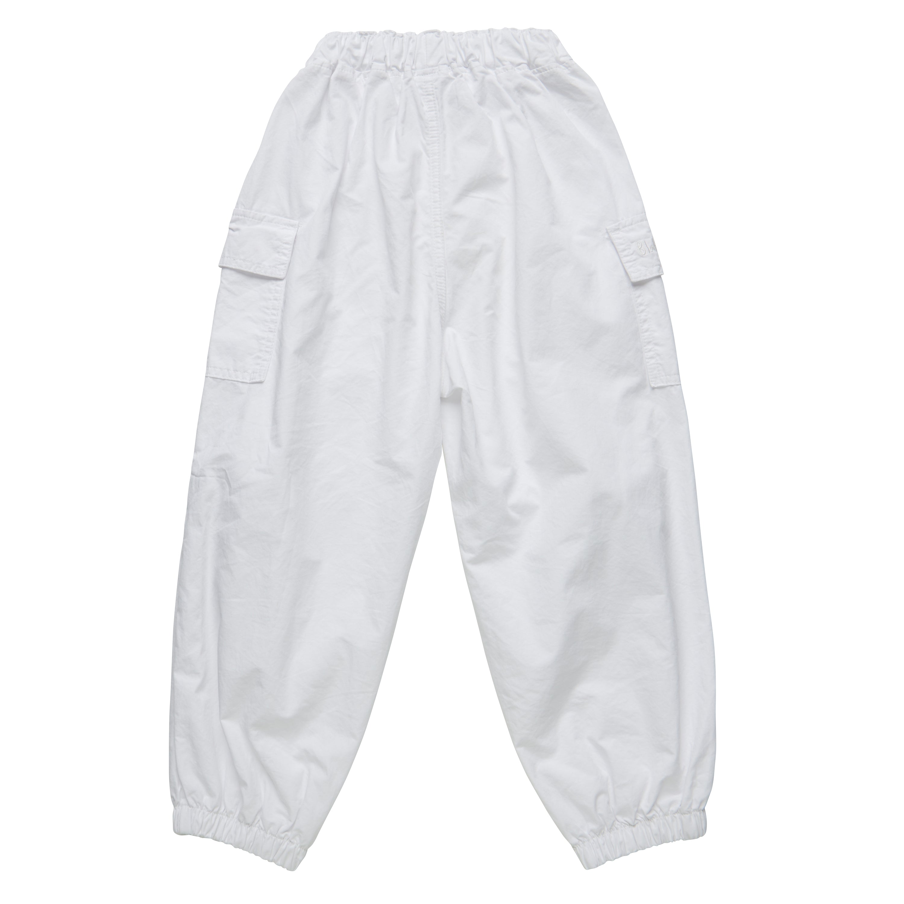 Boys & Girls White Cotton Trousers