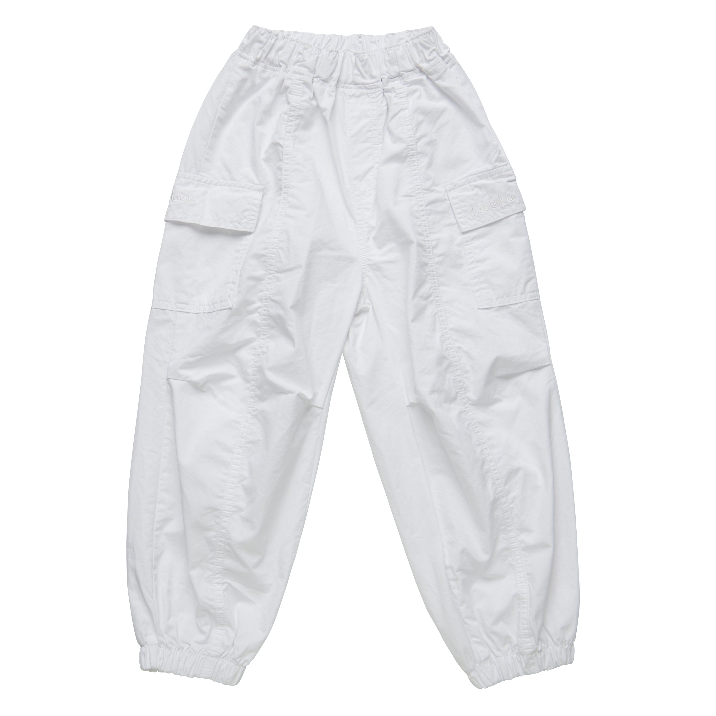 Boys & Girls White Cotton Trousers