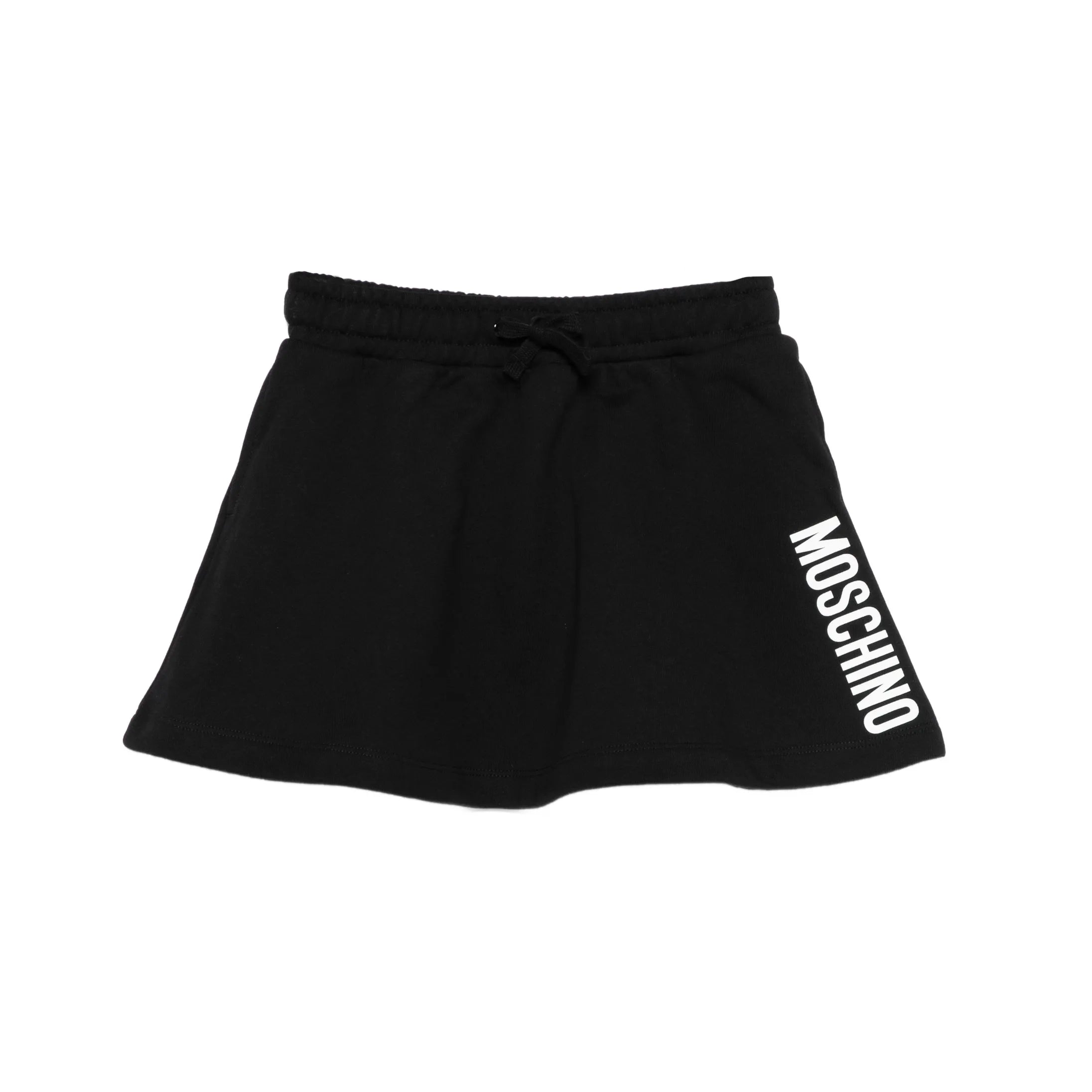 Girls Black Logo Cotton Skirt