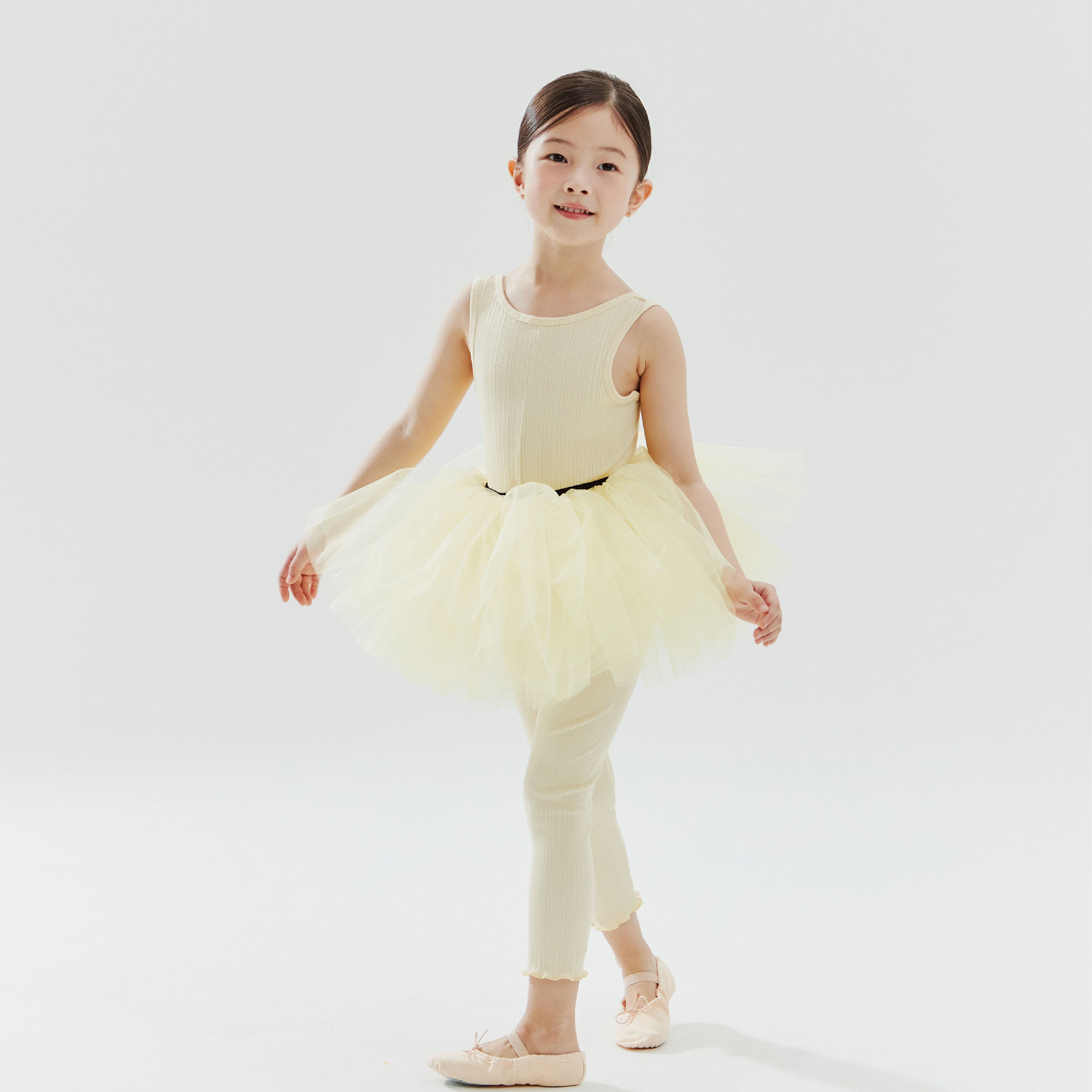 Girls Yellow Ballet Jumpsuit