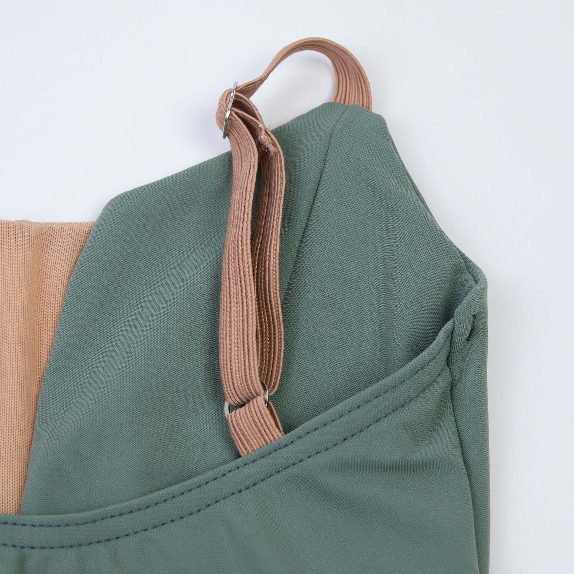 Girls Olive Ballet Onesies