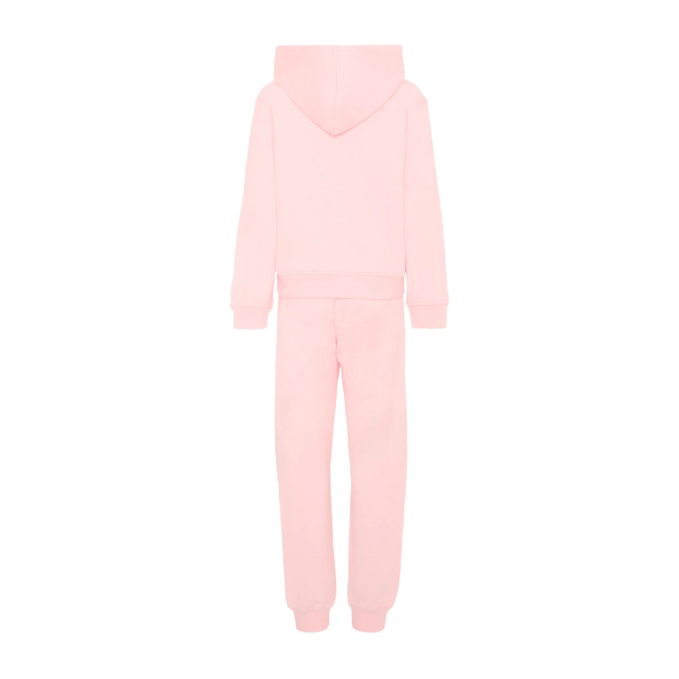 Girls Pink Logo Printed Cotton Set