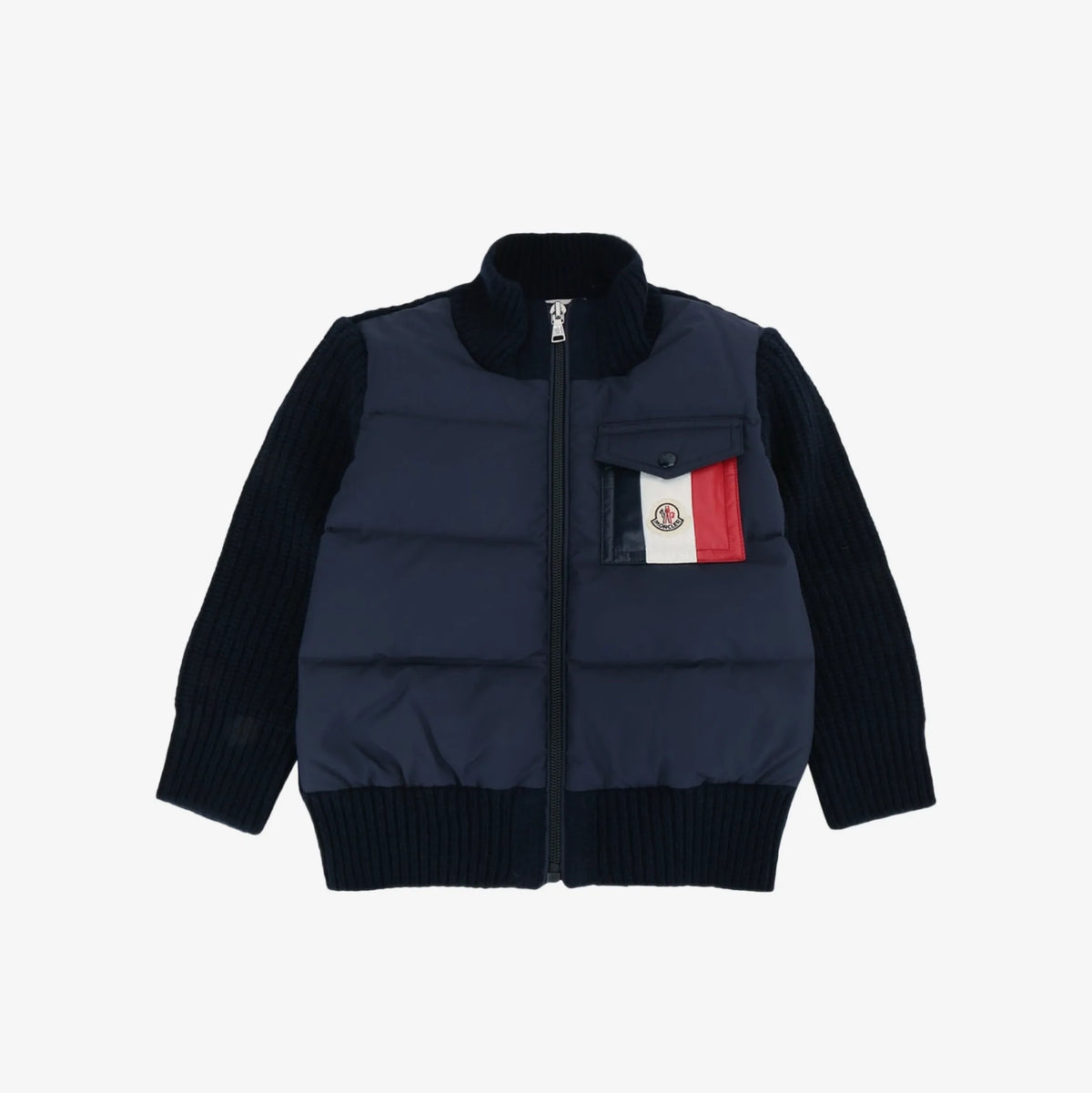 Baby Boys Dark Blue Padded Down Zip-Up Top