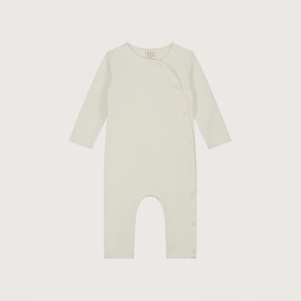 Baby Boys & Girls White Cotton Babysuit