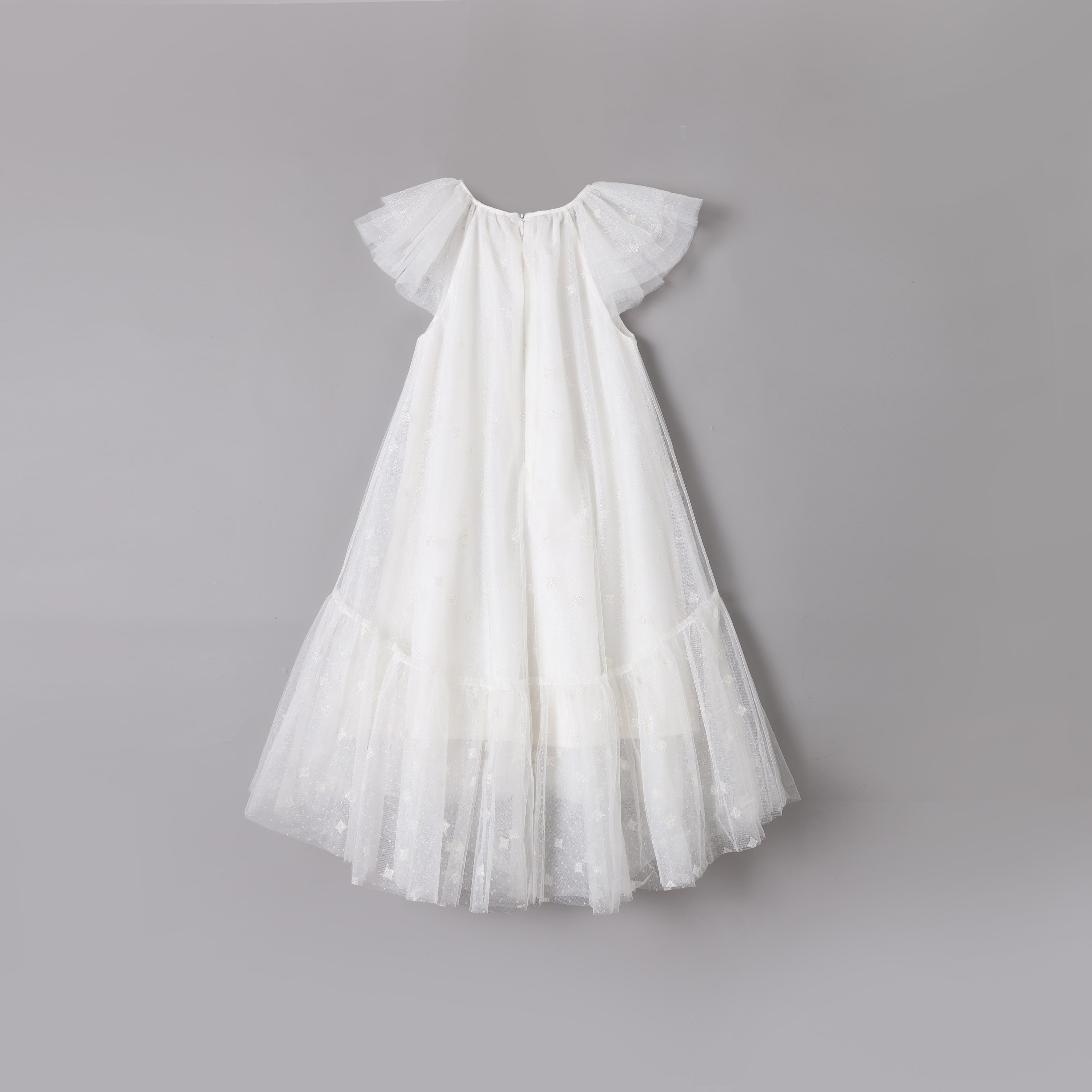 女童白色星光礼服裙