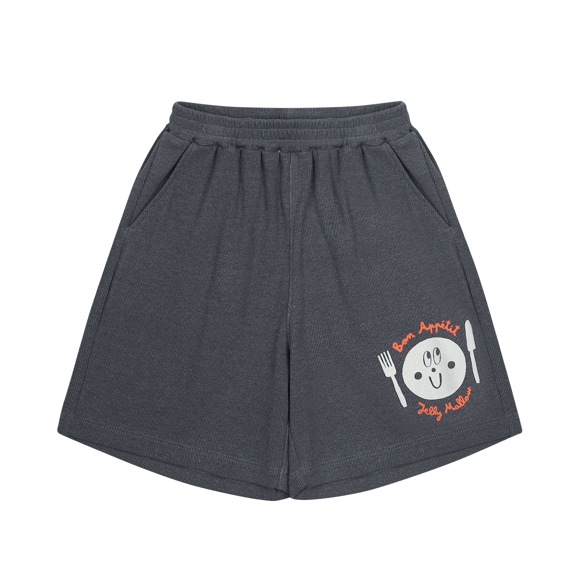 Boys & Girls Charcoal Cotton Shorts