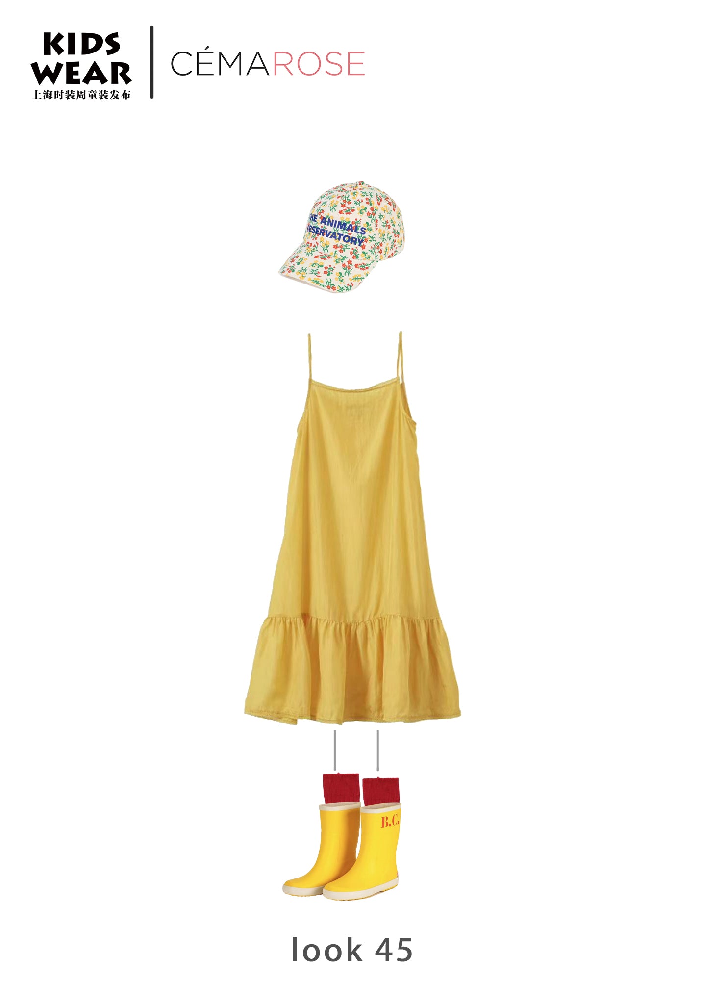 Girls Yellow Strap Silk Dress