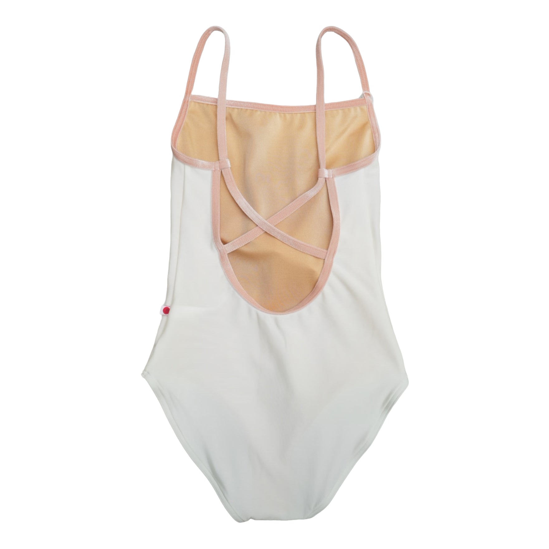 Girls White"Daniela/N-Antique/V-Blush"Ballet Onesies