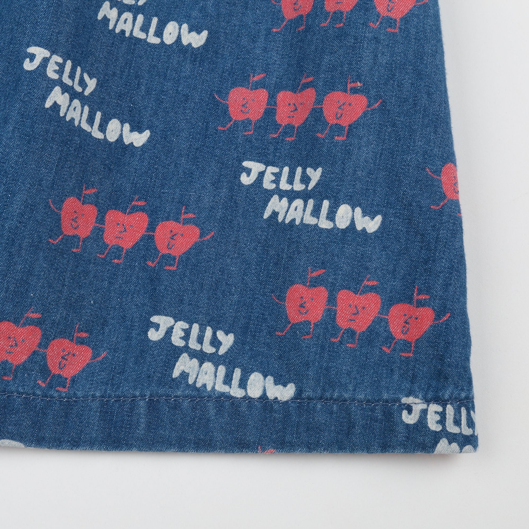 Girls Blue Logo Printed Denim Dress