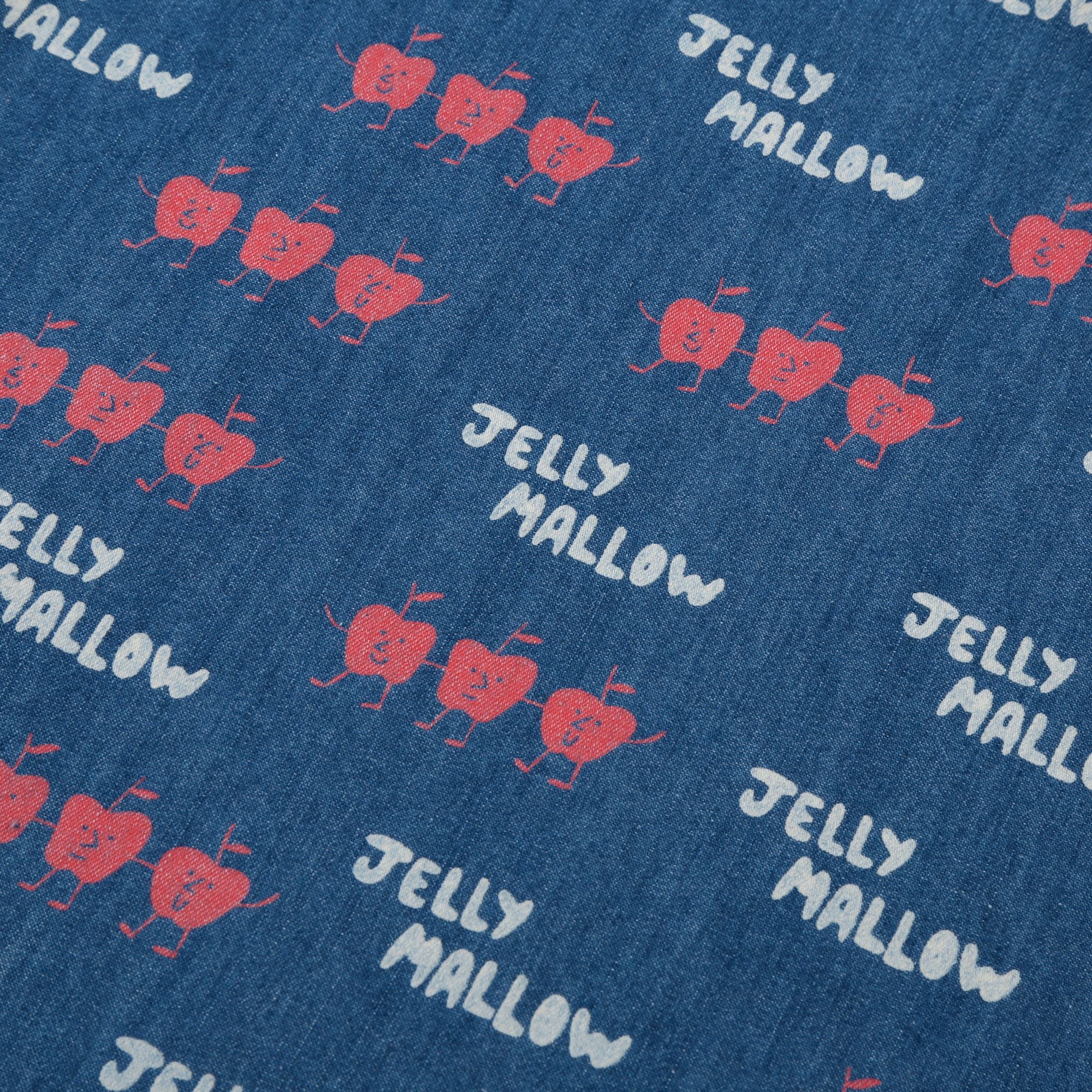 Girls Blue Logo Printed Denim Dress