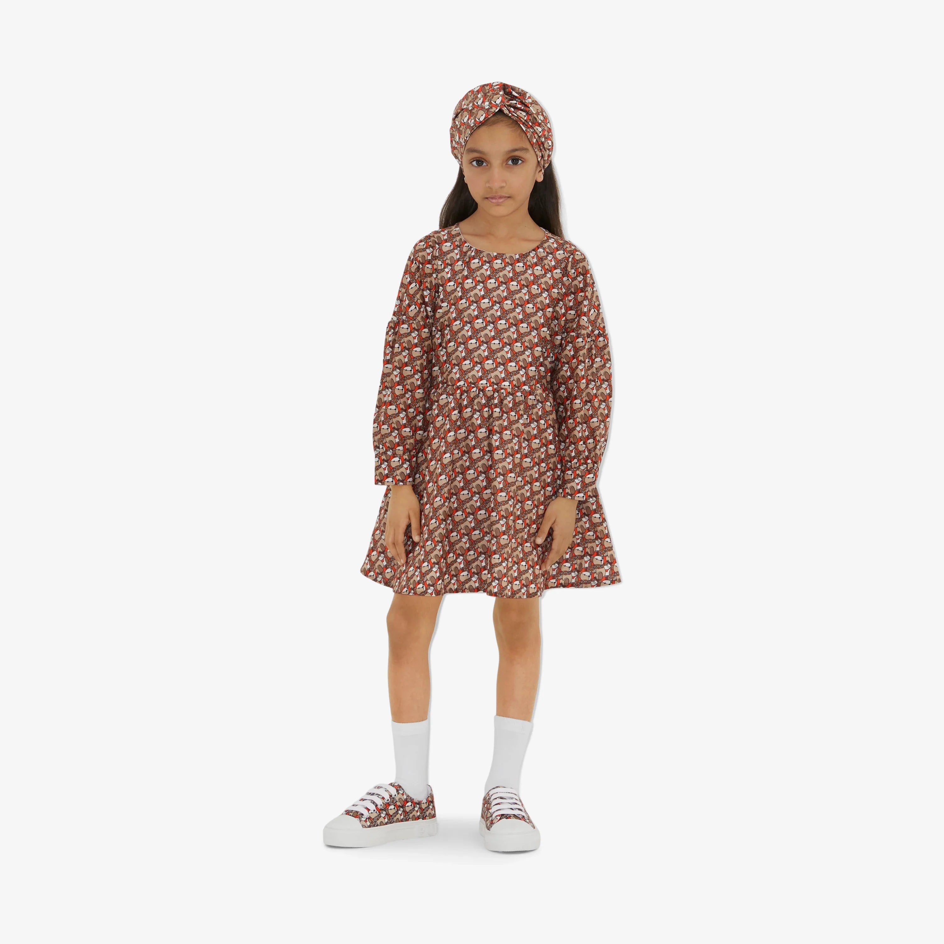 Girls Elita Dress in Beige