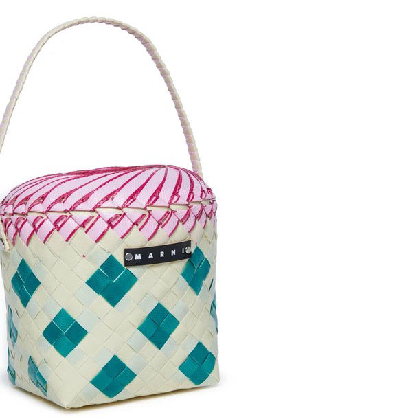 Girls Colorful Woven HandBag(H18xW17xD16cm)