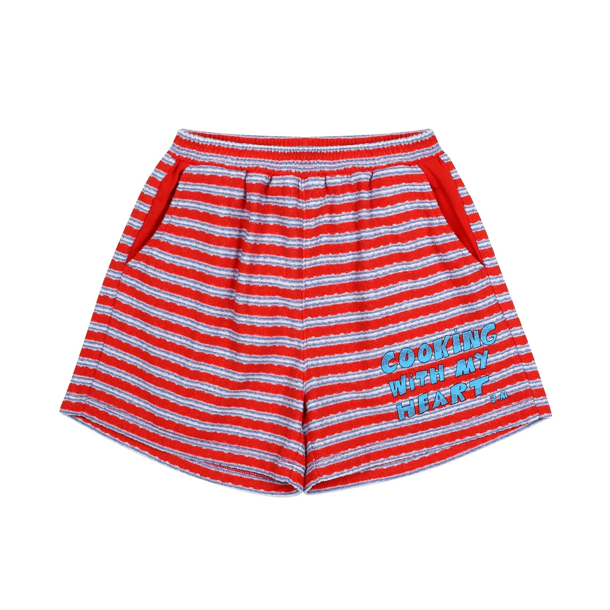 Boys & Girls Red Stripes Cotton Shorts