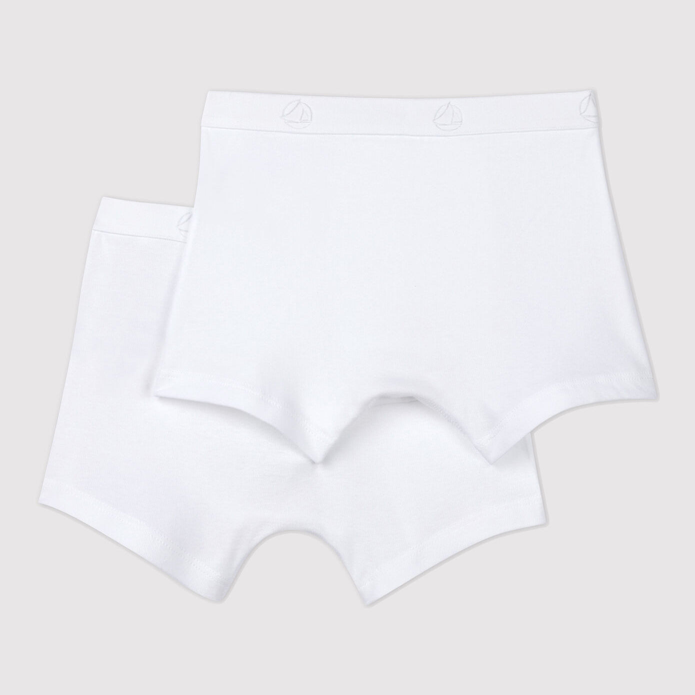 Boys White Cotton Underwear Set(2 Pack)