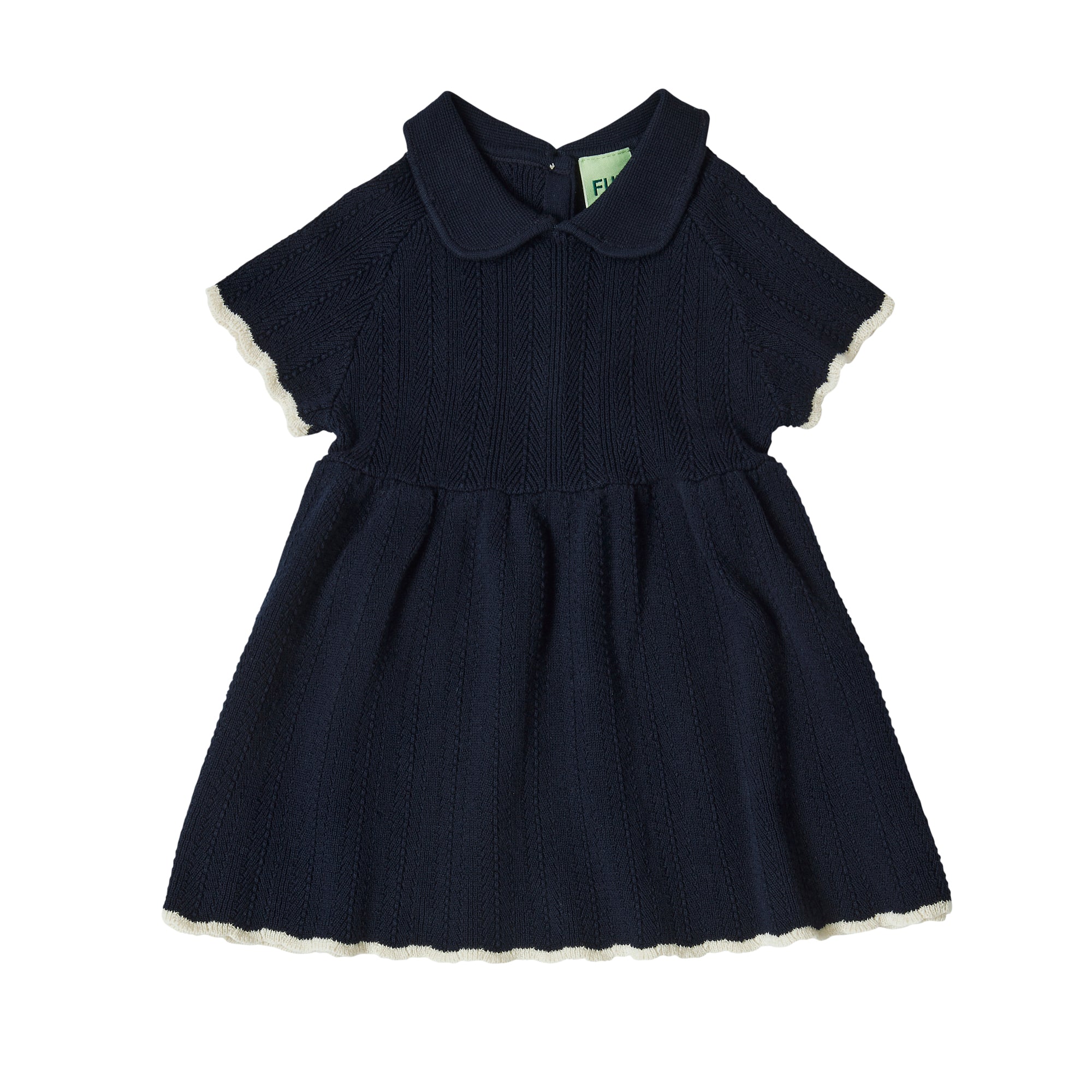 Baby Girls Dark Blue Cotton Dress