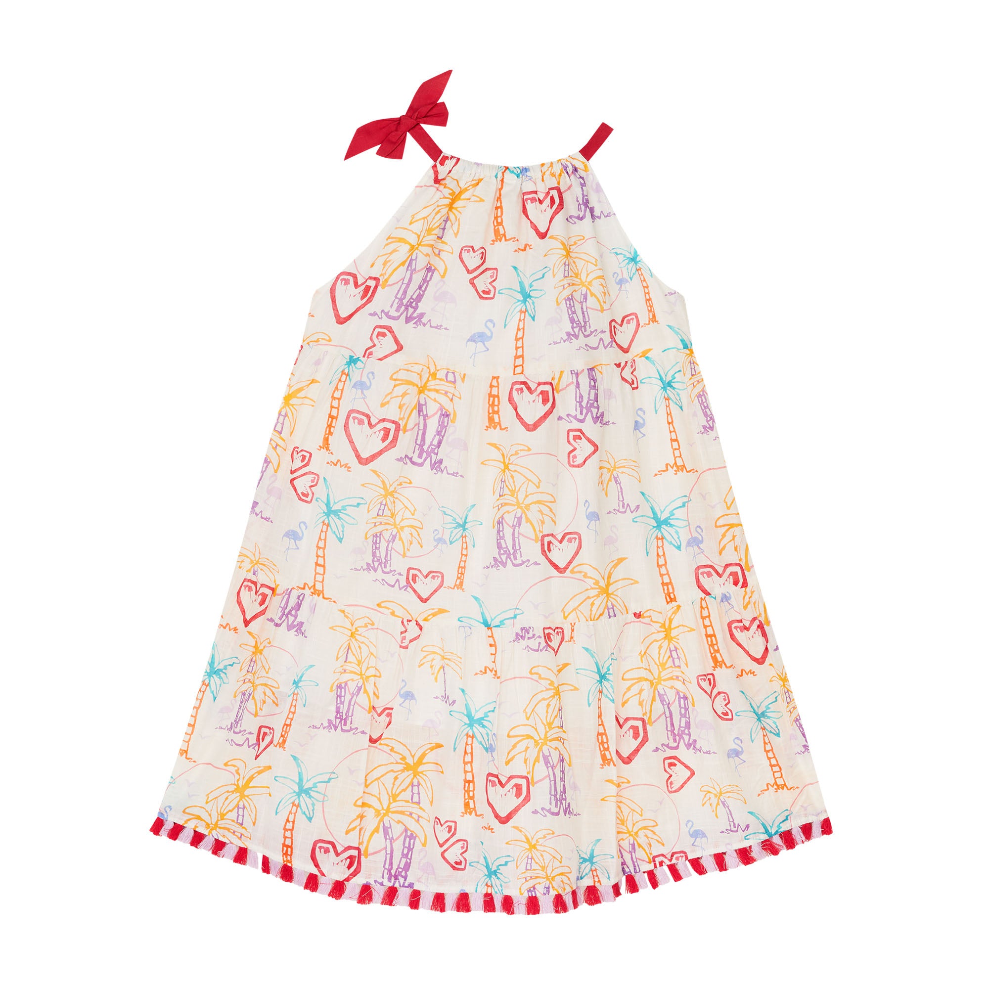 Girls Multicolor Cotton Dress