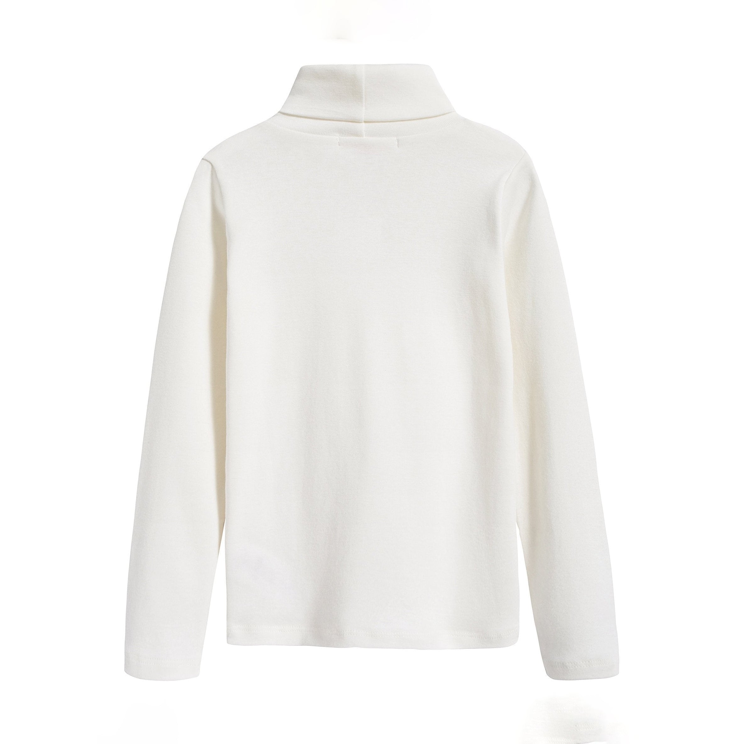 Girls White Cotton T-Shirt