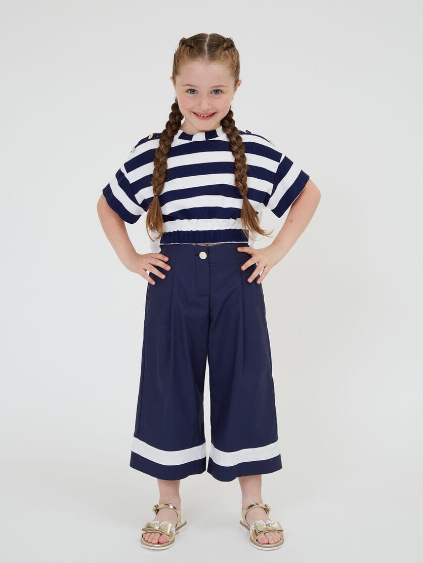 Monnalisa Girls Marina Trousers in Navy