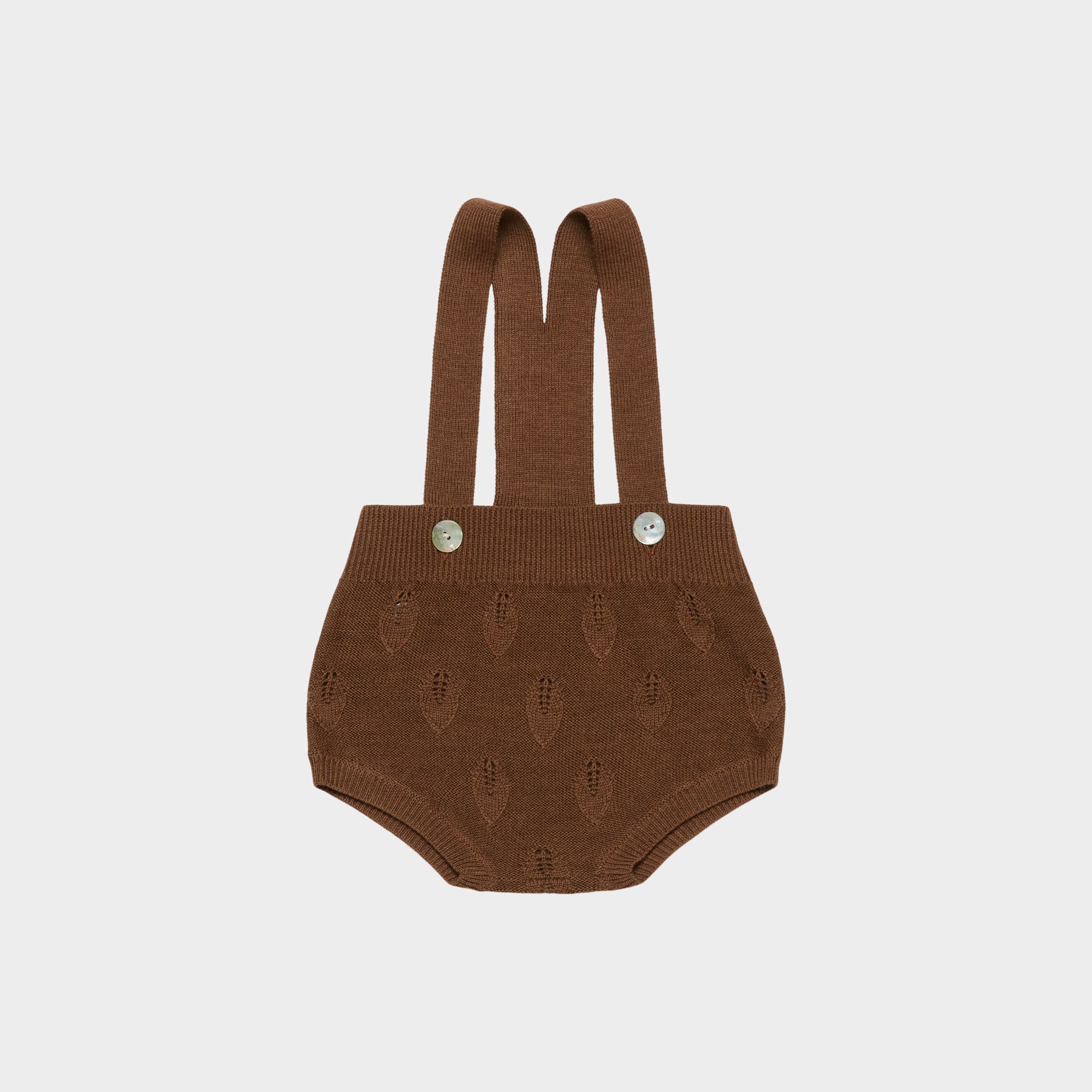 Baby Boys & Girls Brown Wool Shorts