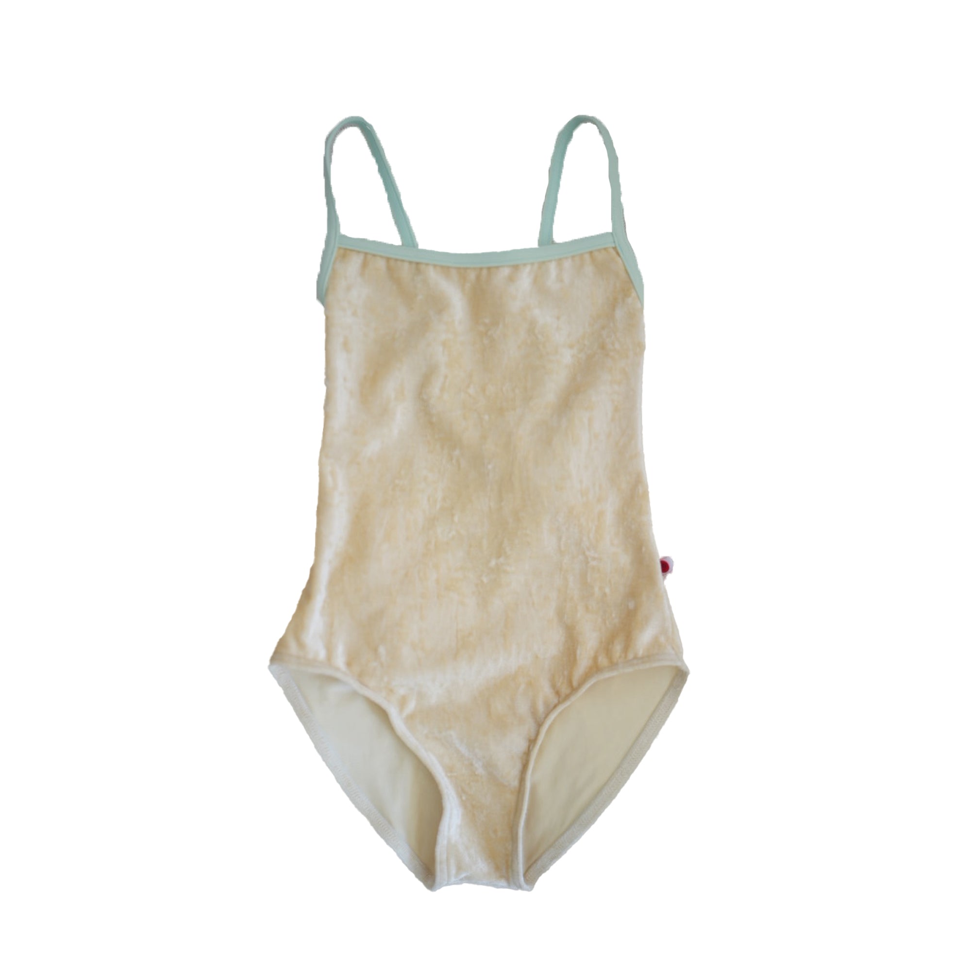 Girls Yellow "Daniela/CV-Vanilla/T-Pistachio" Velvet Ballet Onesies