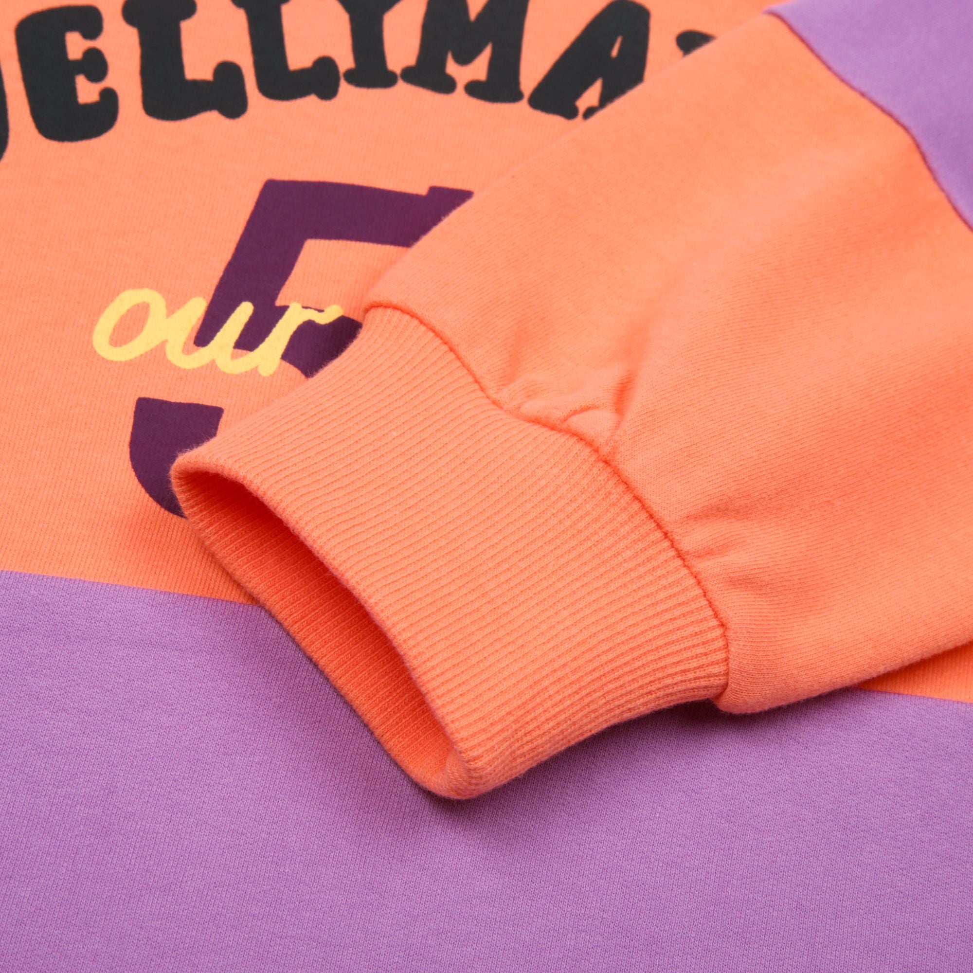 Boys & Girls Purple Logo Cotton Sweatshirt