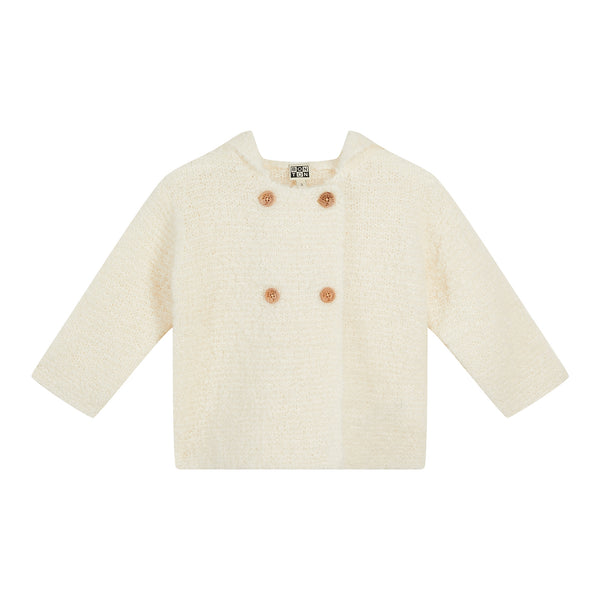 Baby Girls White Alpaca Cardigan