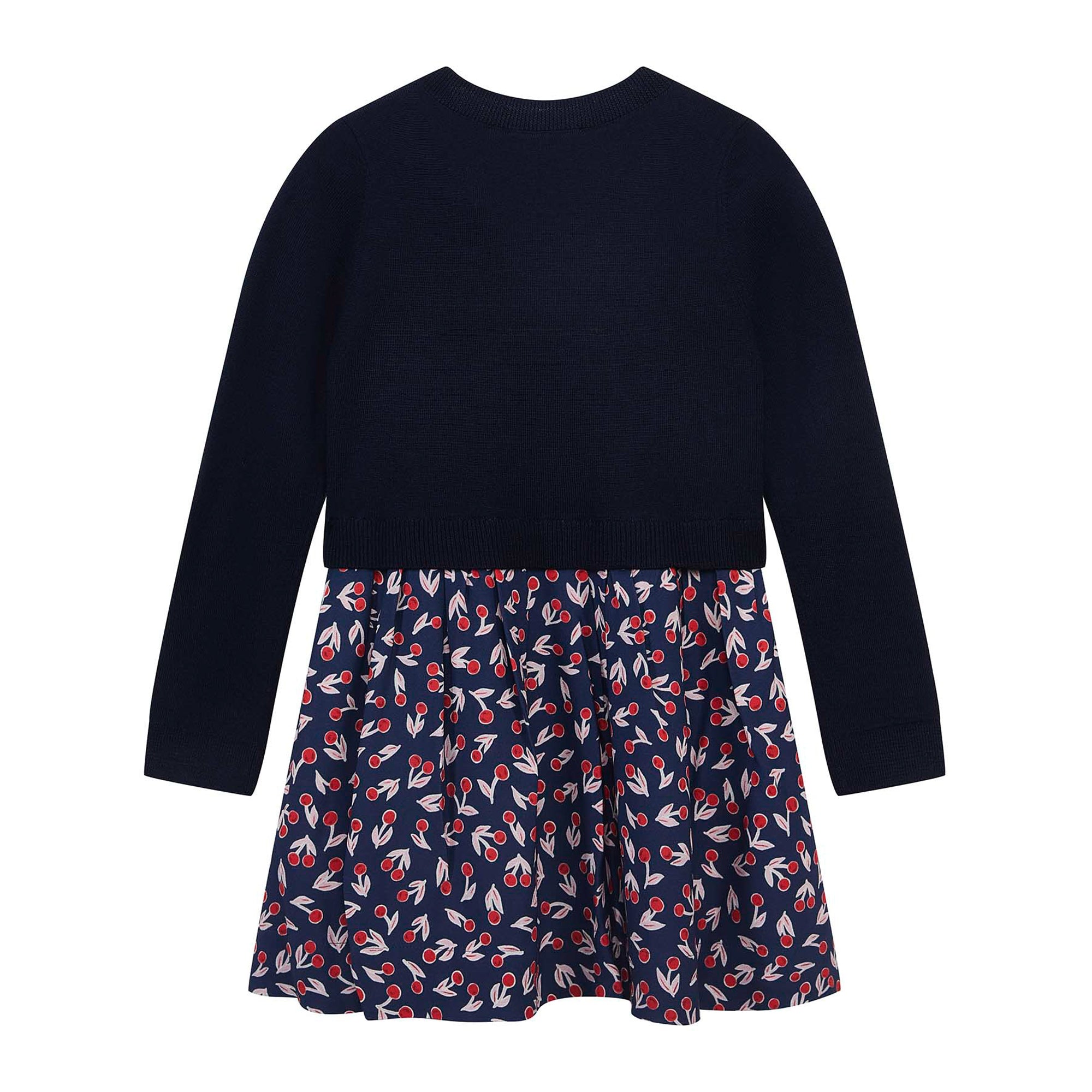 Girls Navy Wool Dress