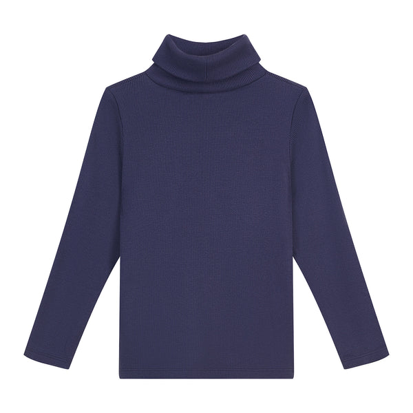 Girls Navy Cotton Top