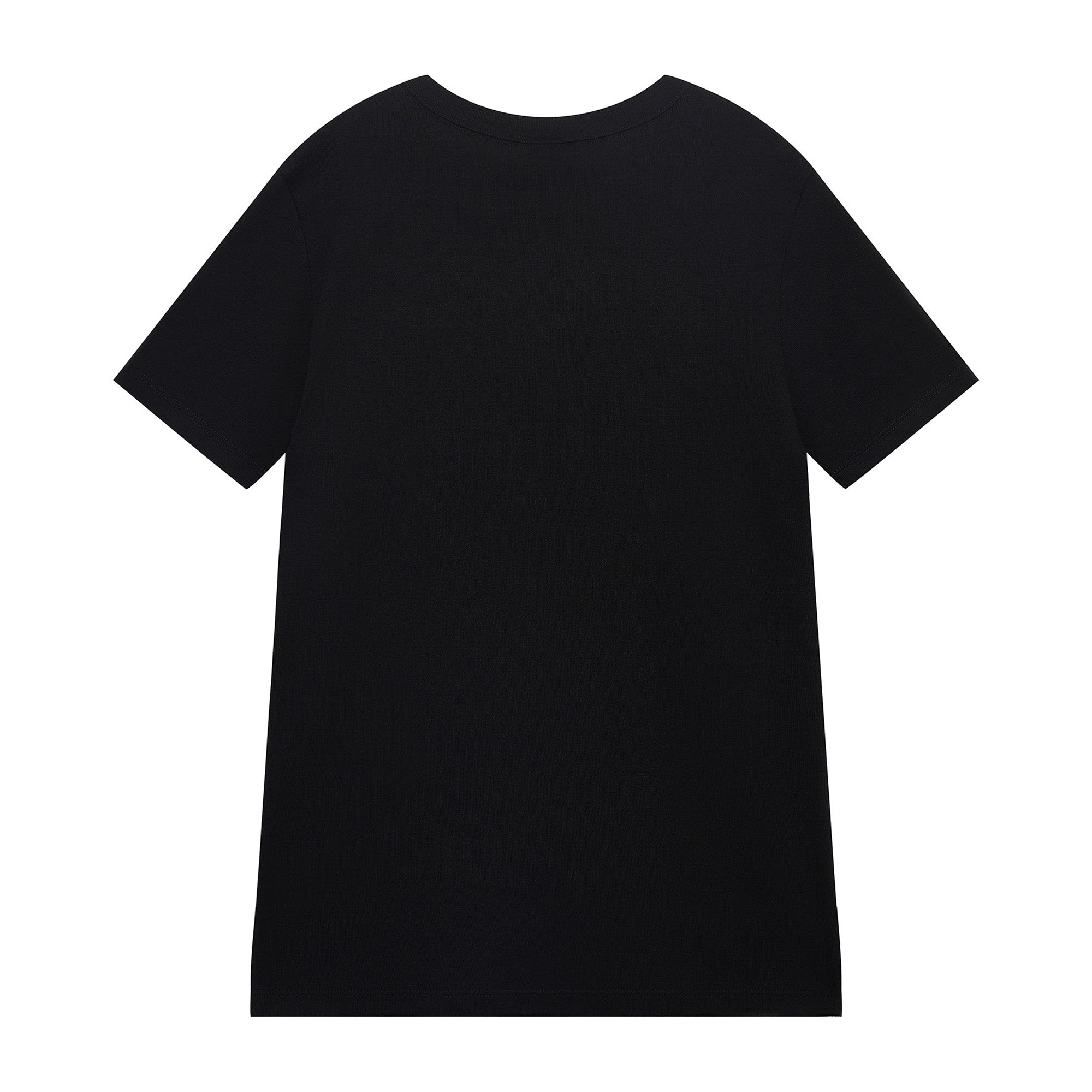 Girls Black Cotton T-Shirt