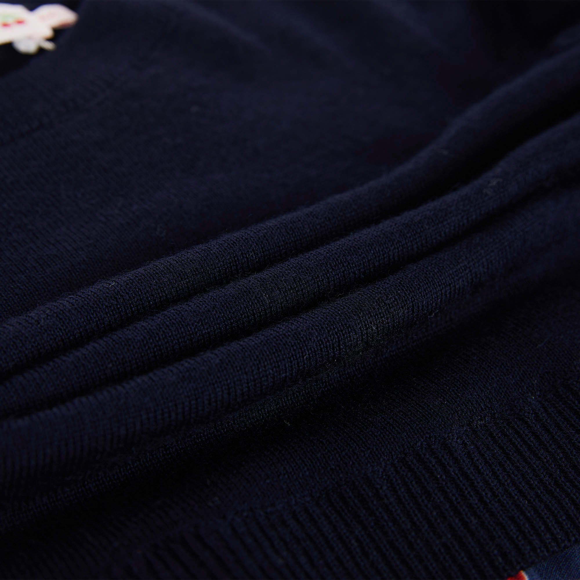 Girls Navy Wool Dress