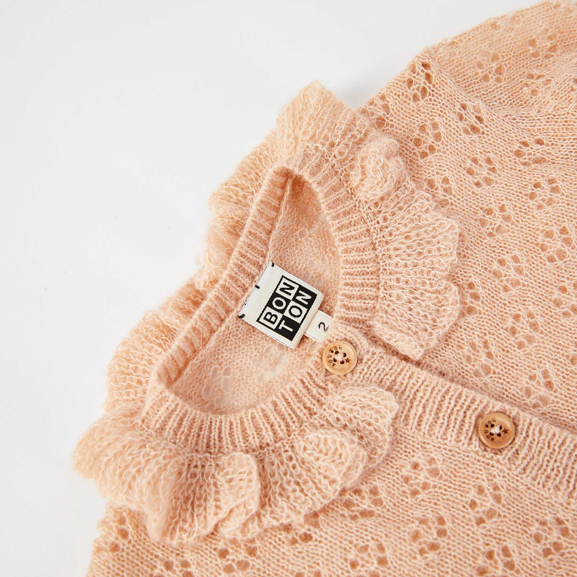 Baby Girls Pink Hollow Cardigan