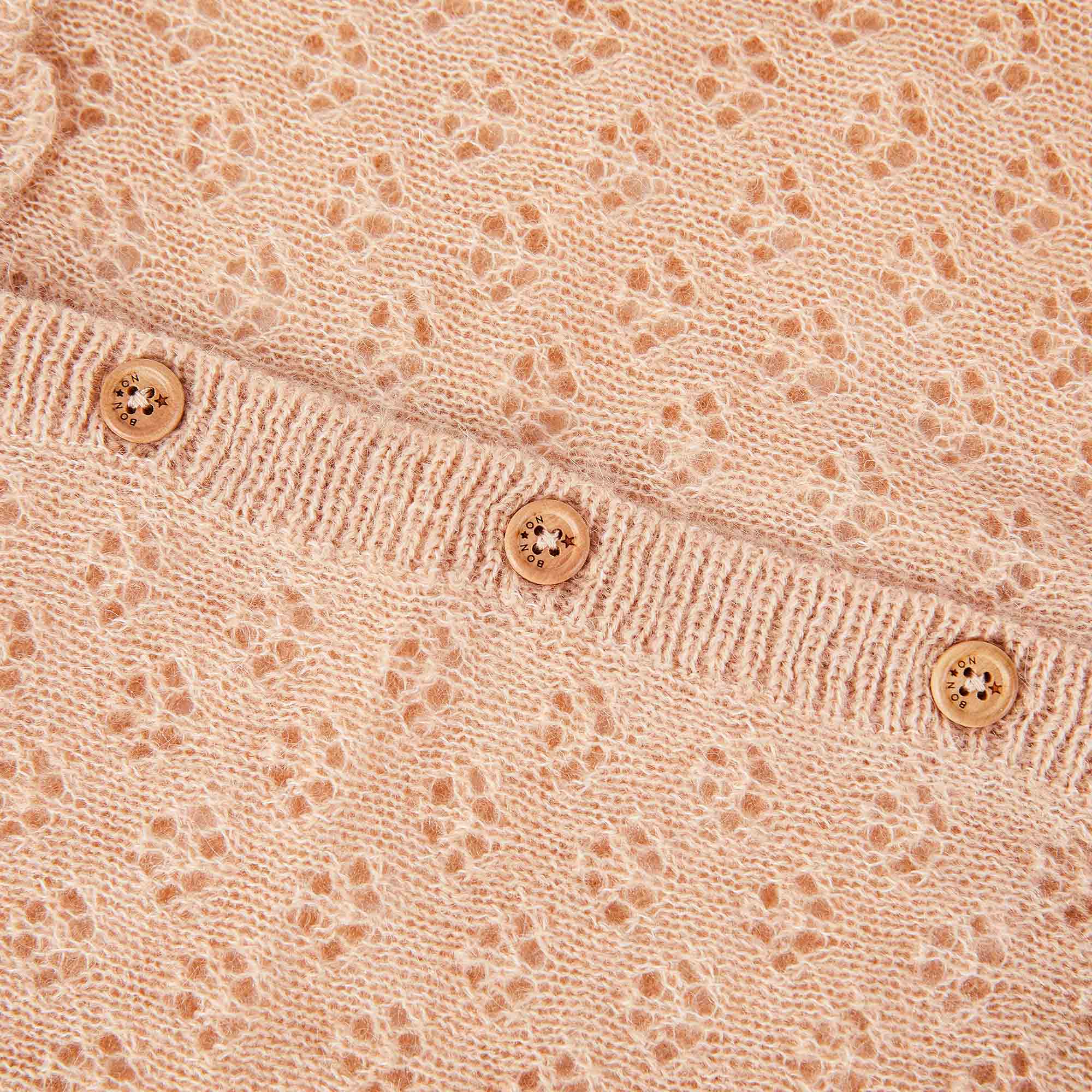 Baby Girls Pink Hollow Cardigan