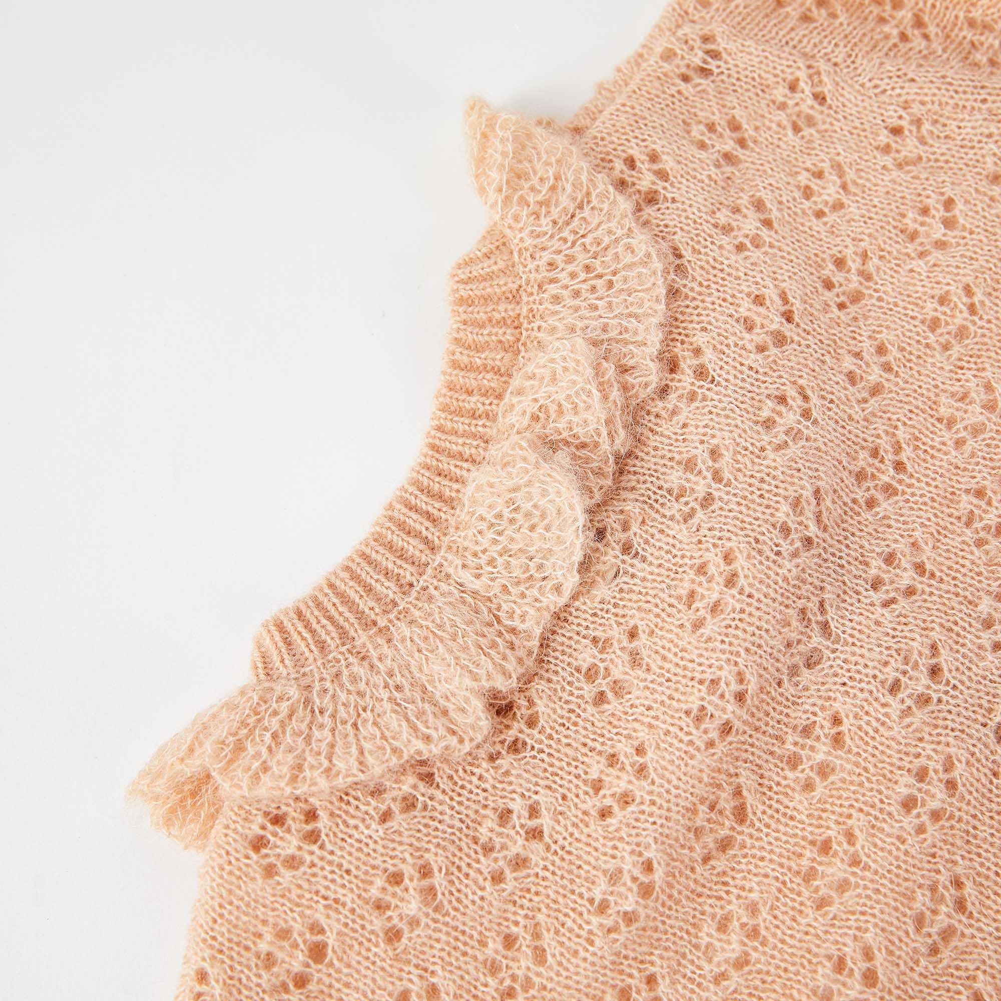 Baby Girls Pink Hollow Cardigan