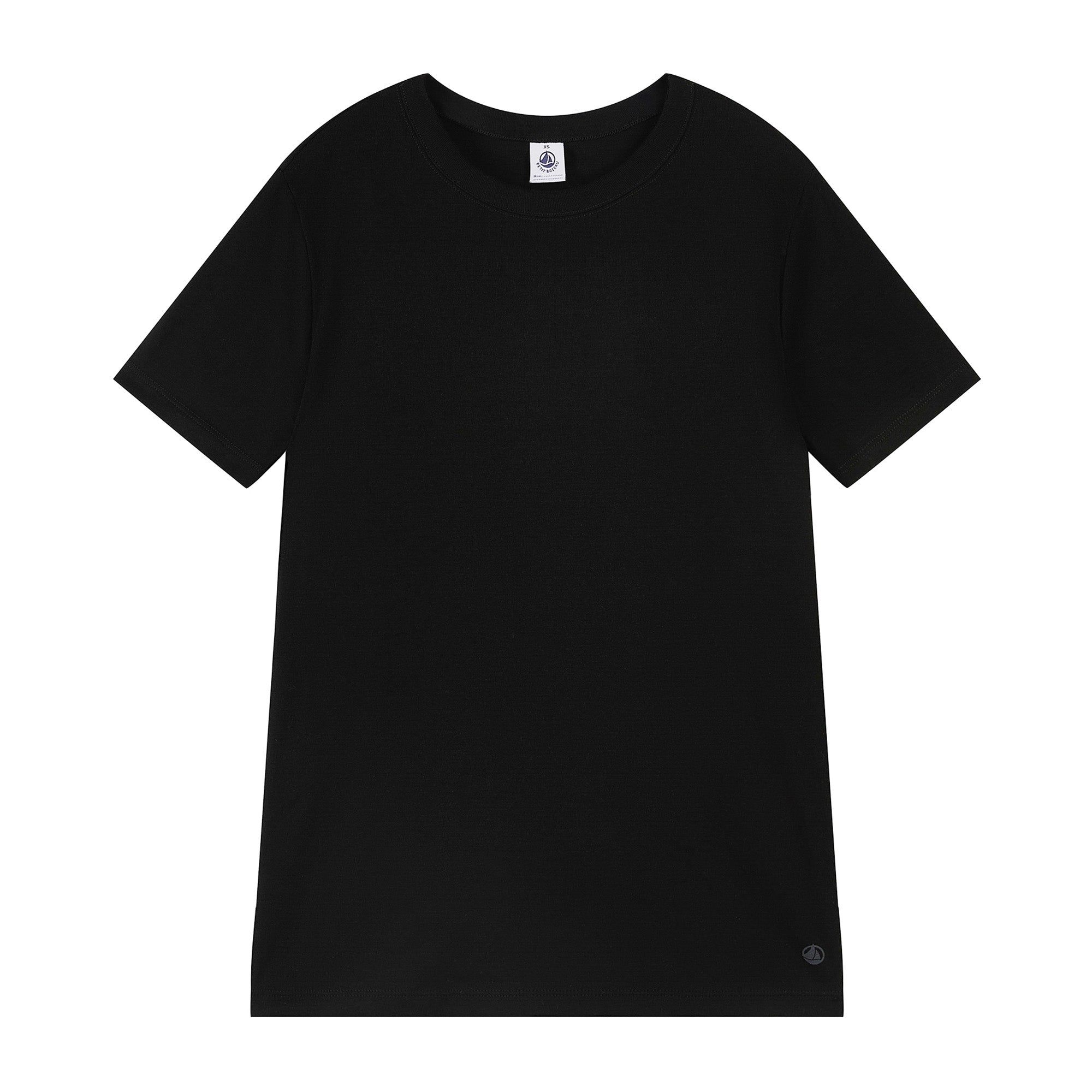 Girls Black Cotton T-Shirt