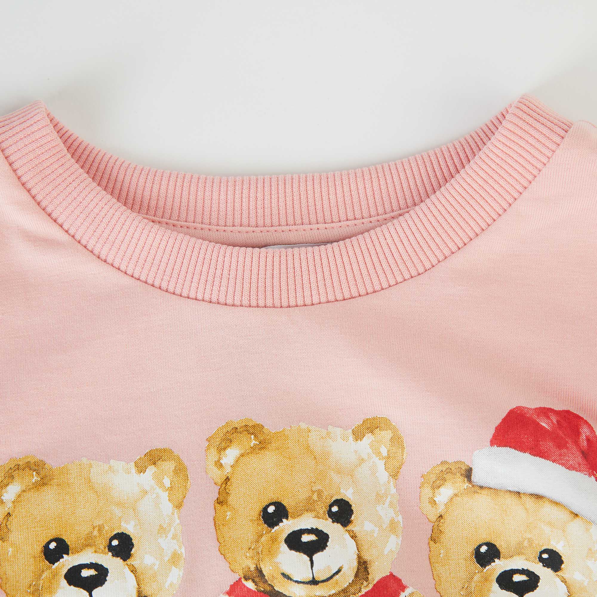 Girls Pink Printed Cotton T-Shirt
