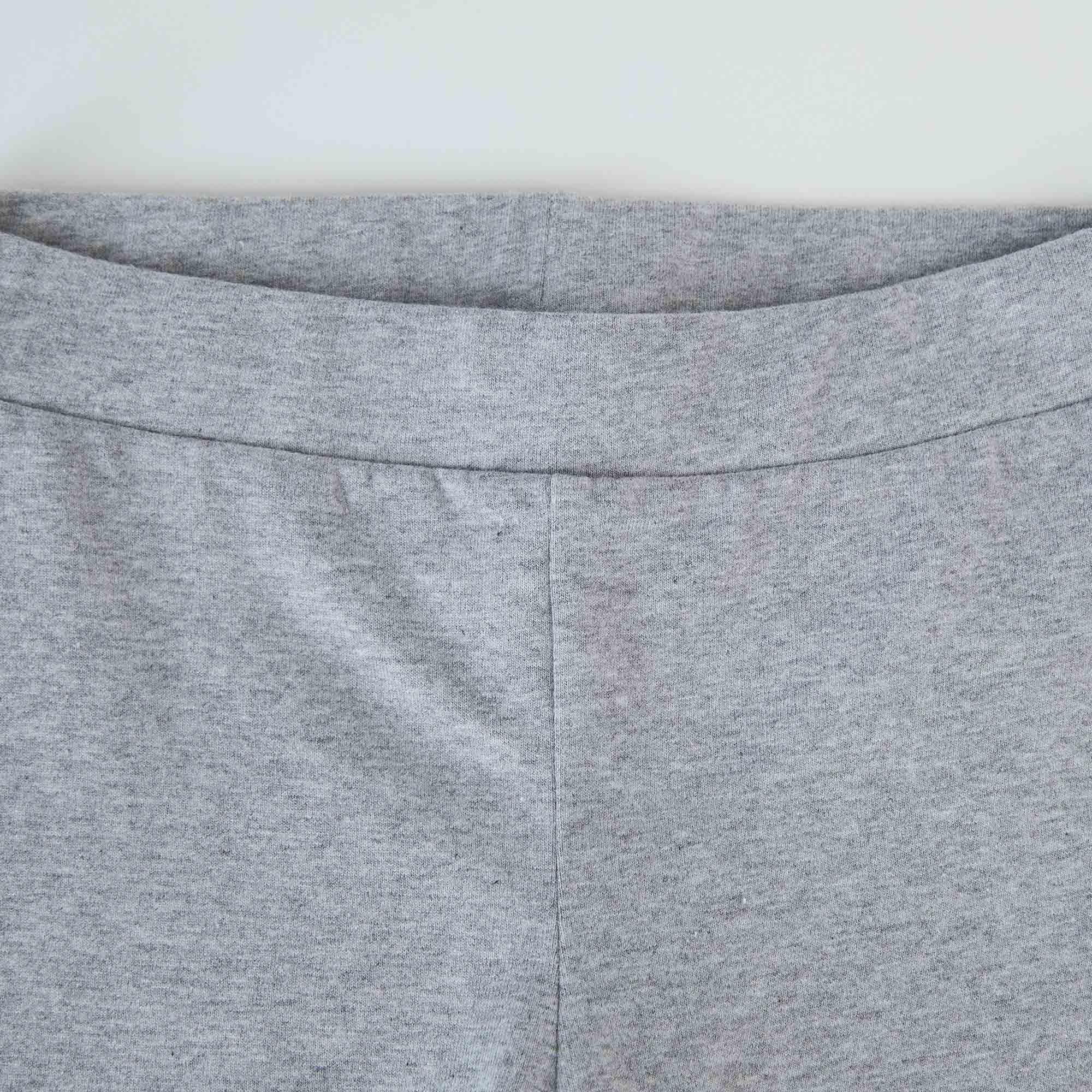 Girls Grey Logo Cotton Leggings