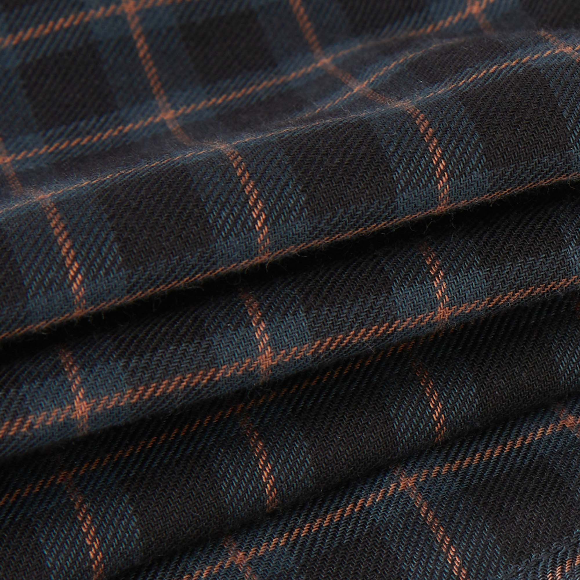 Girls Dark Grey Check Cotton Top