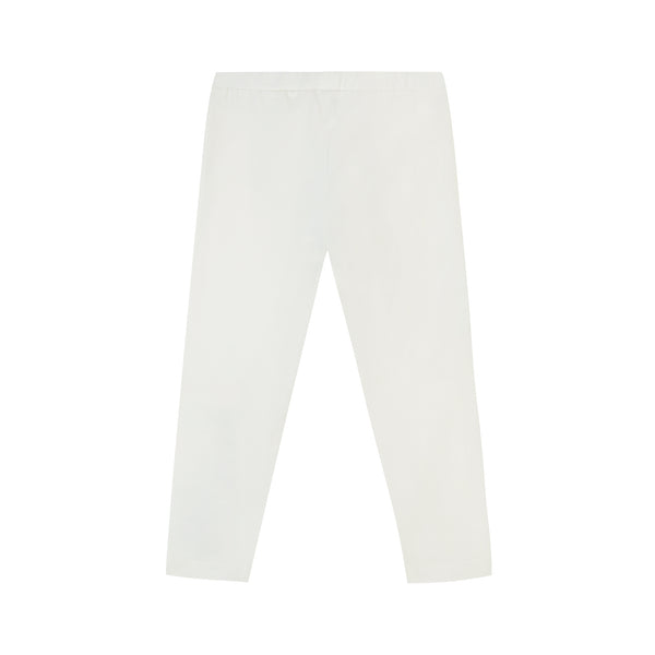 Baby Girls White Logo Cotton Leggings