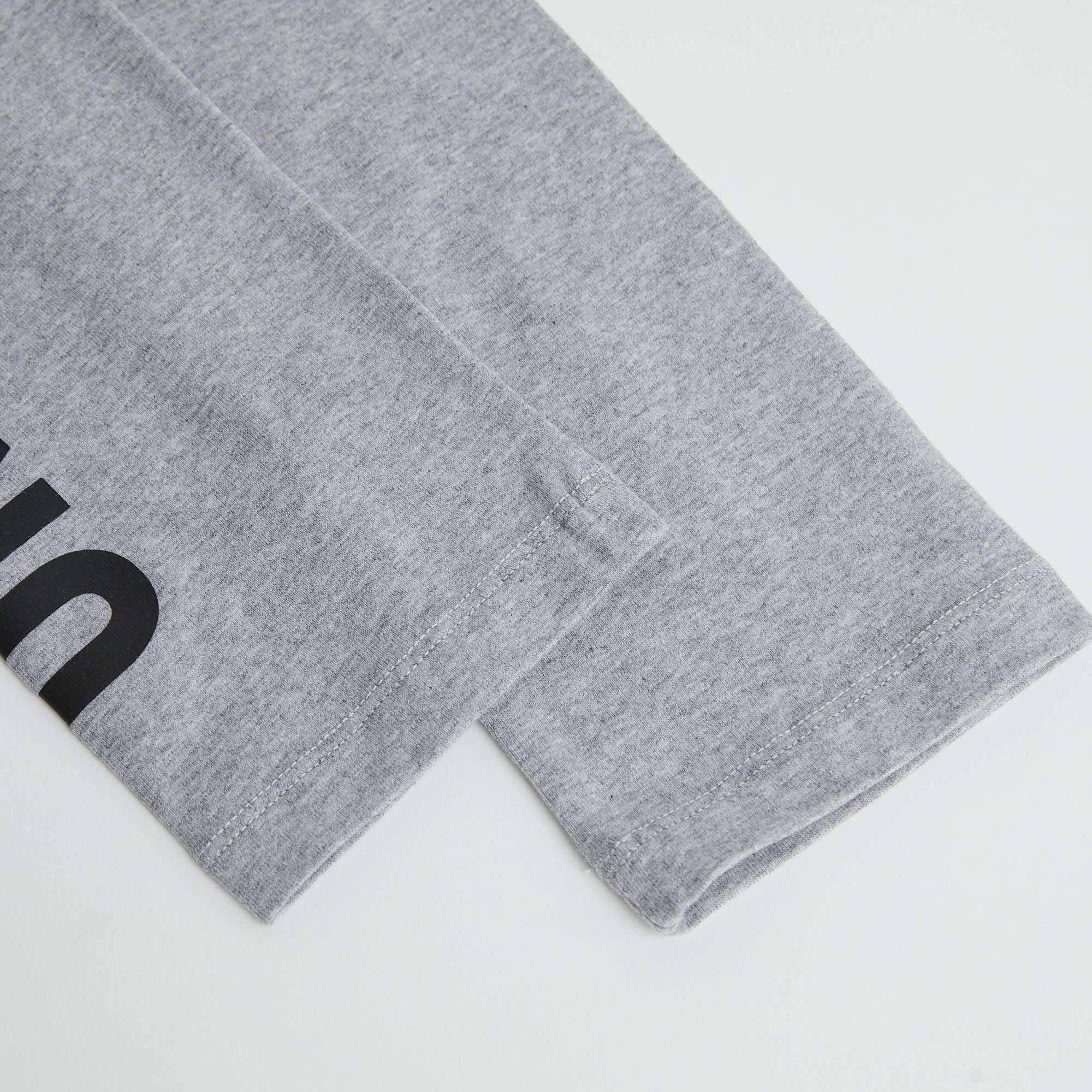 Girls Grey Logo Cotton Leggings