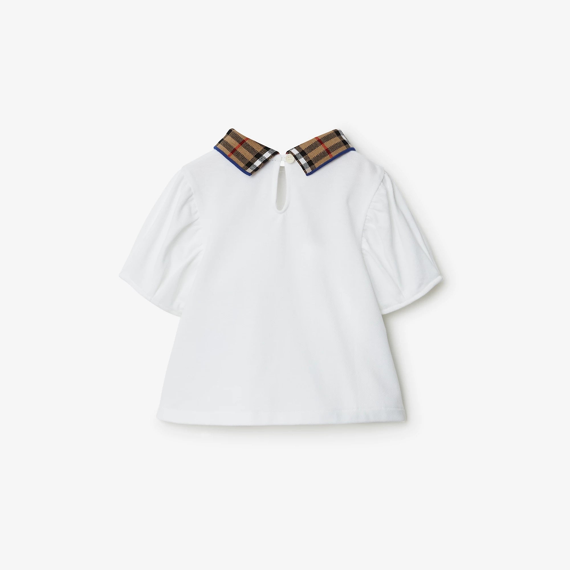 Baby Girls White Cotton Polo Shirt