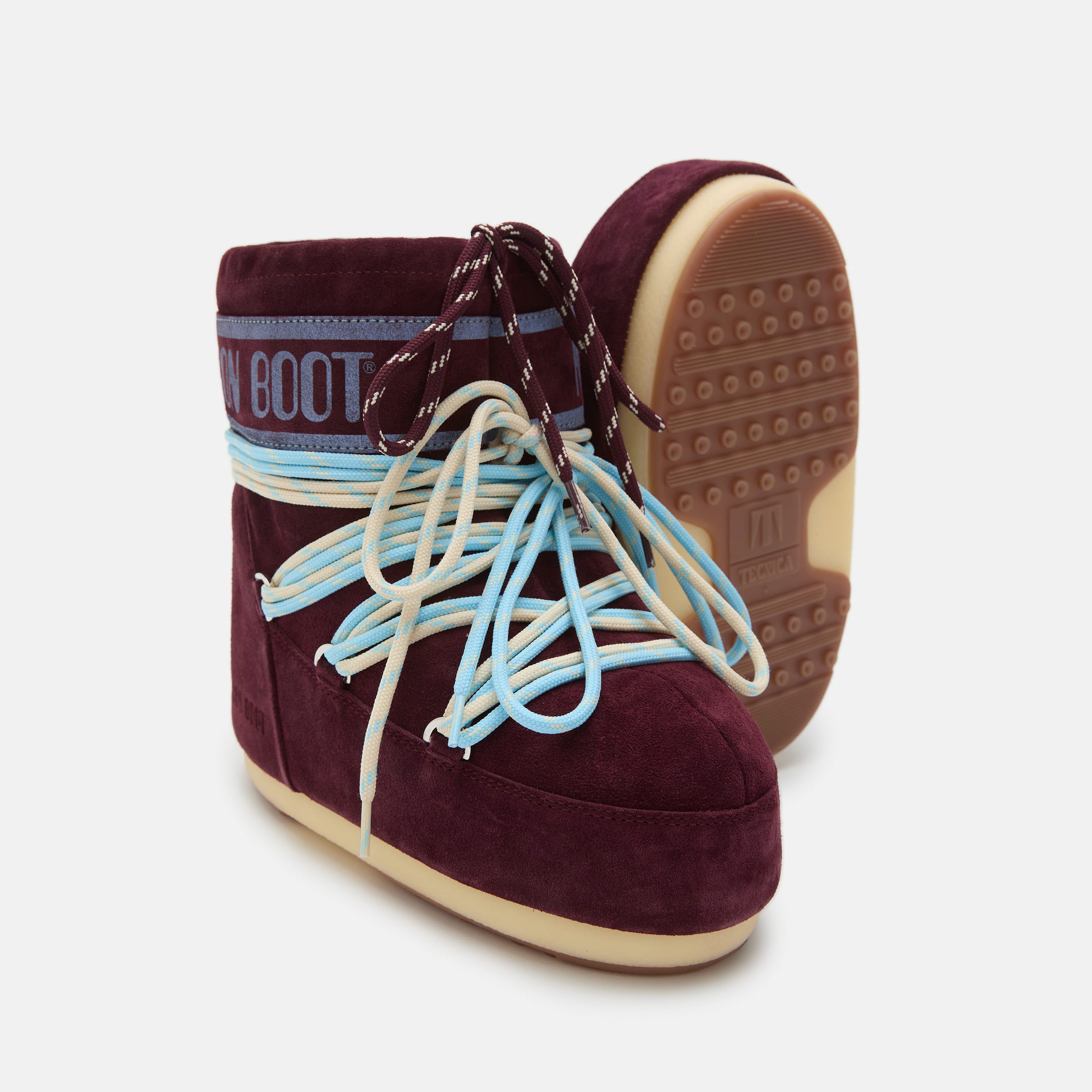 Women Wine Red "ICON LOW" Suede Boots