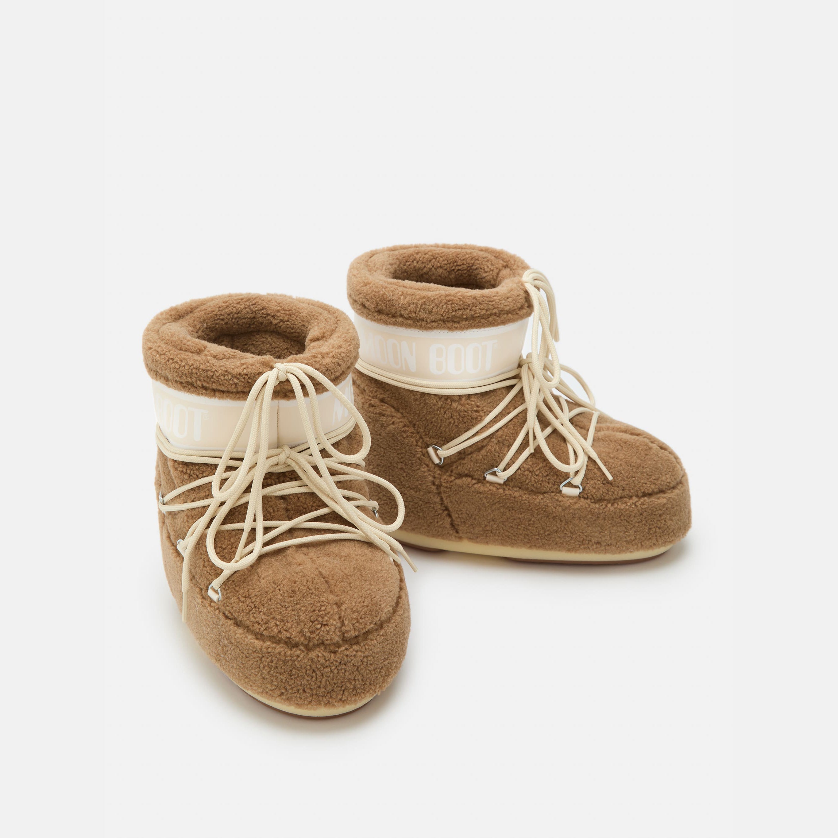 Women Camel "ICON LOW" Fleece Boots