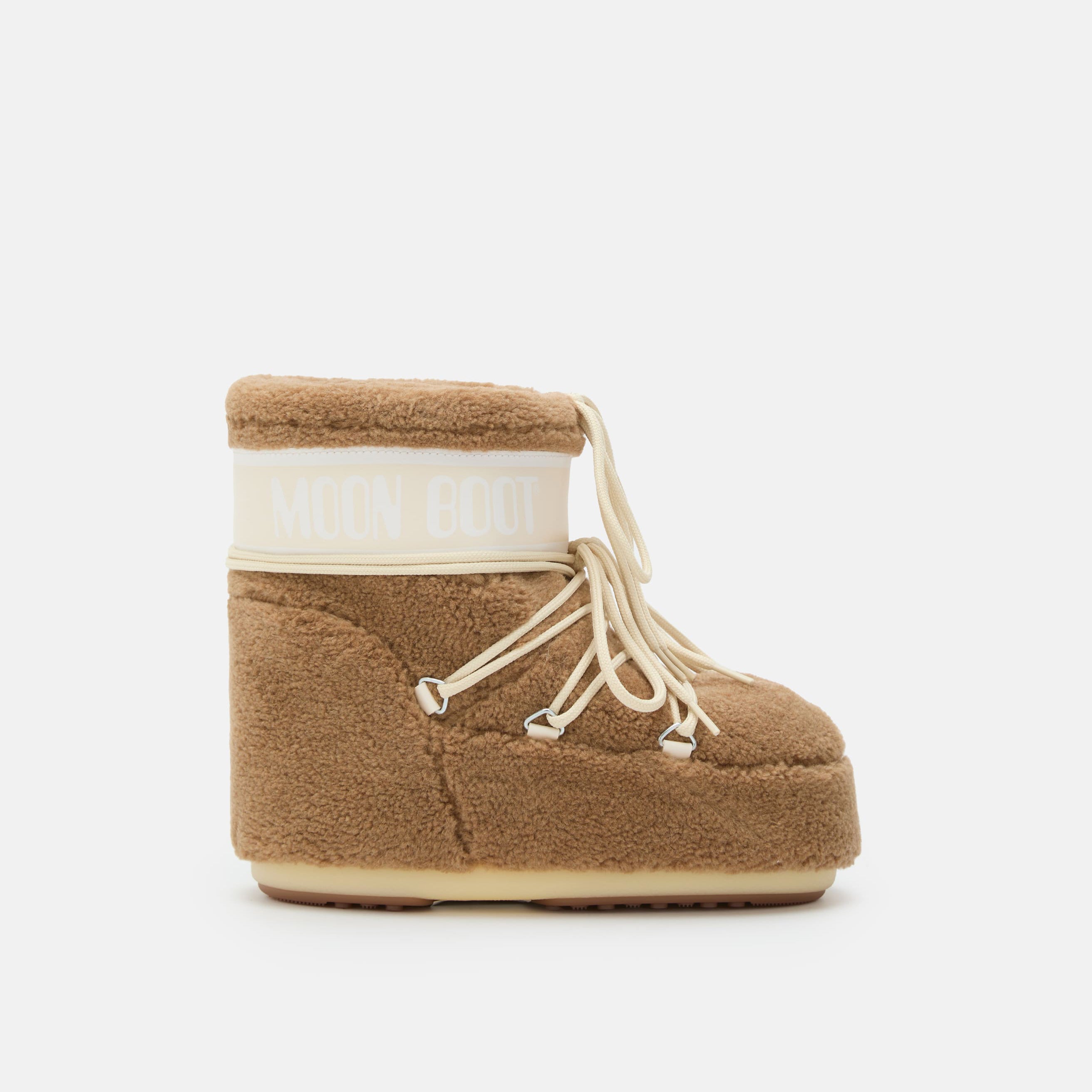 Women Camel "ICON LOW" Fleece Boots