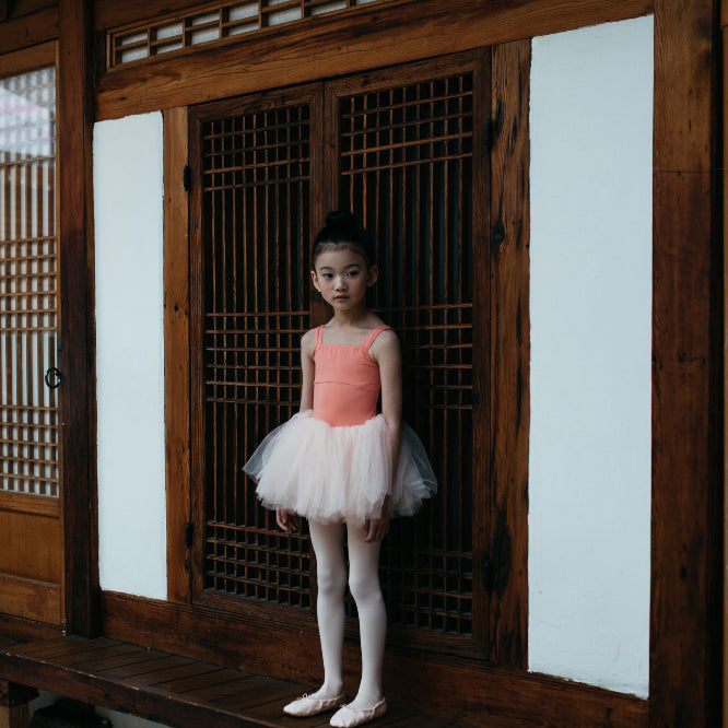 Girls Peach Ballet Onesies
