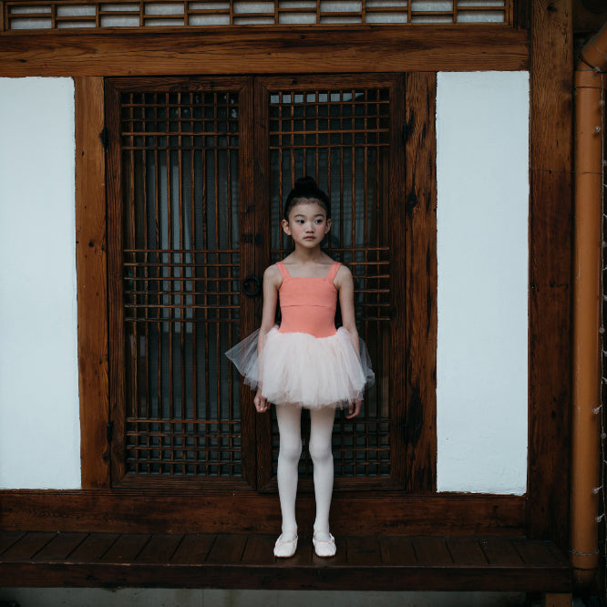 Girls Peach Ballet Onesies