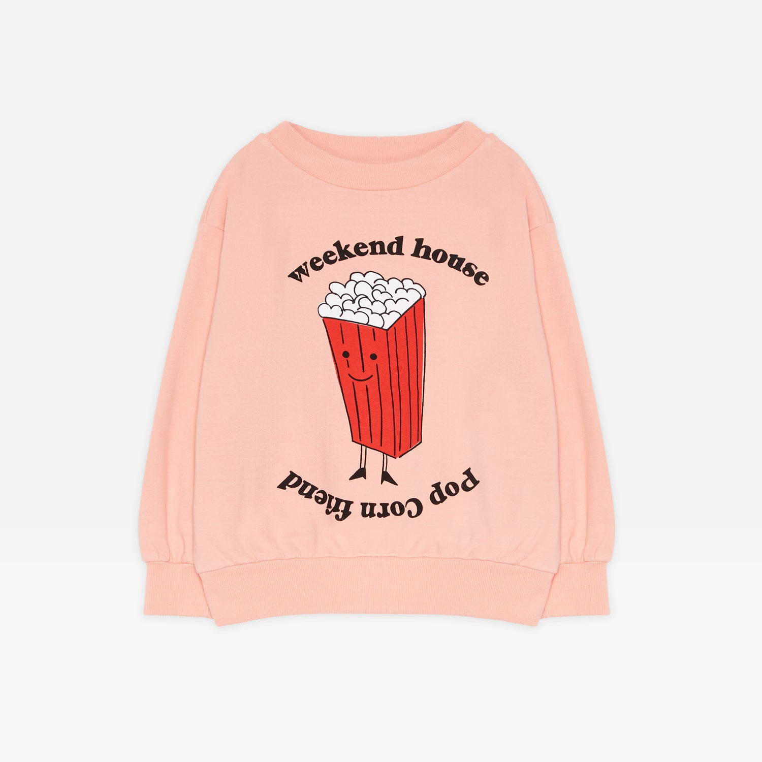 Boys & Girls Pink Printed Cotton Sweatshirt