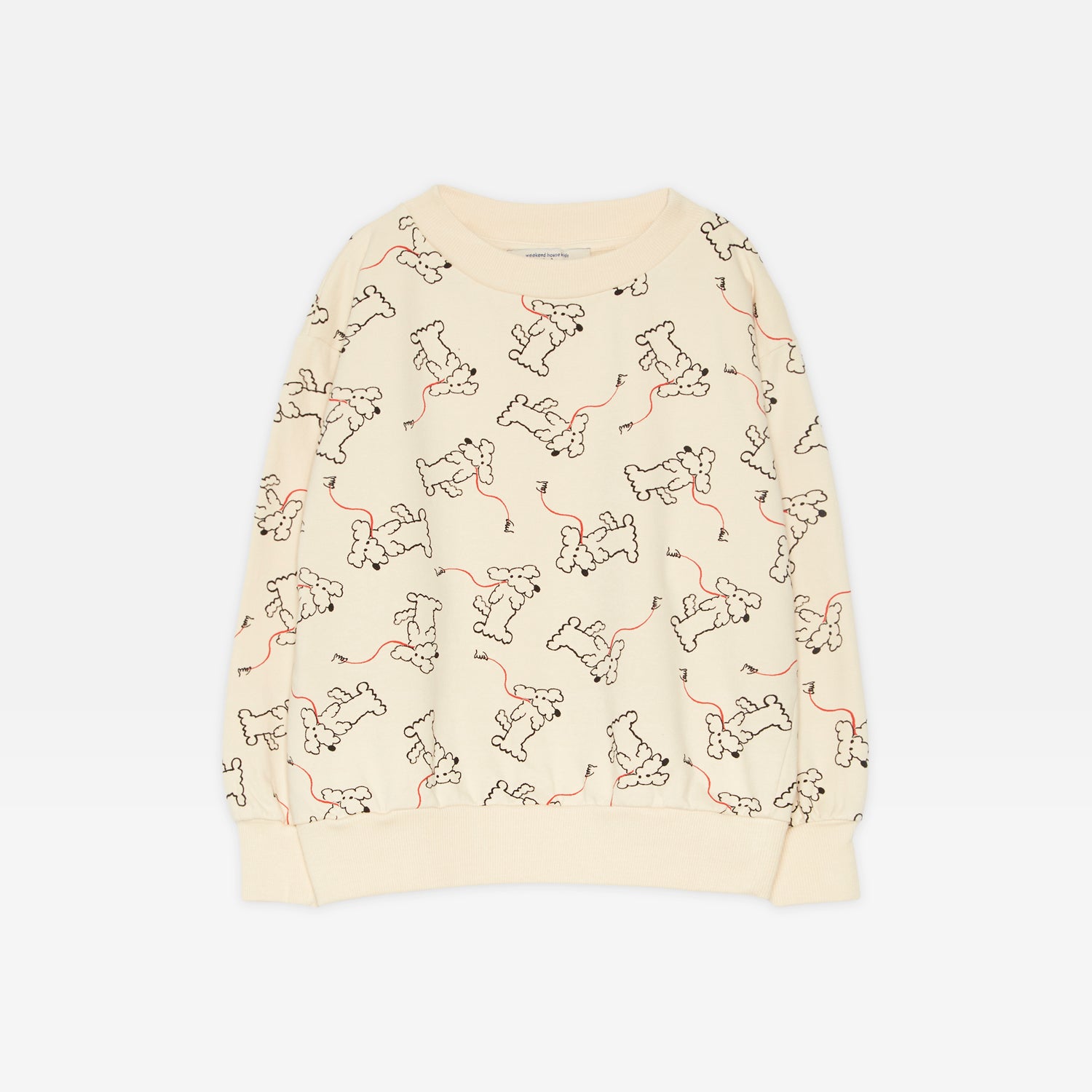 Boys & Girls Beige Printed Cotton Sweatshirt